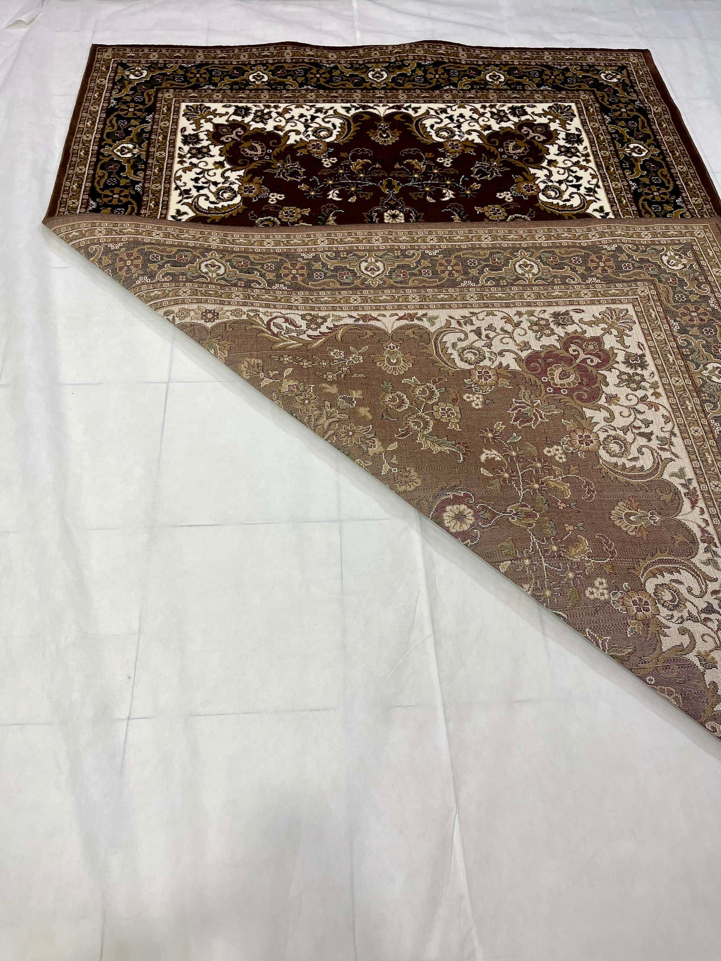 Persian  Polypropylene Rug,back woven(Article-153-Brown)
Size : 6.6 ft width x 9.6 ft length (200cm x 290cm)