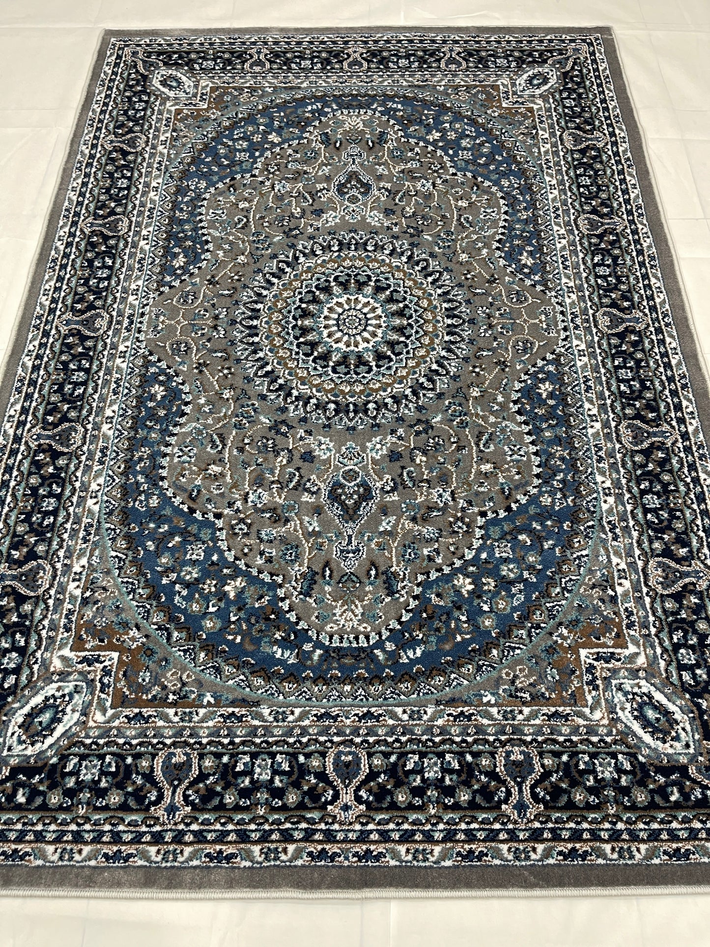 Persian polypropylene Rug,back woven(Article-23-Grey)
