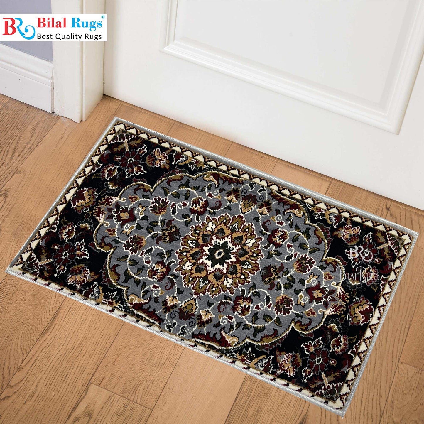 Grey Polypropylene Woven Door Mat.
Size : 40 cm x 75 cm