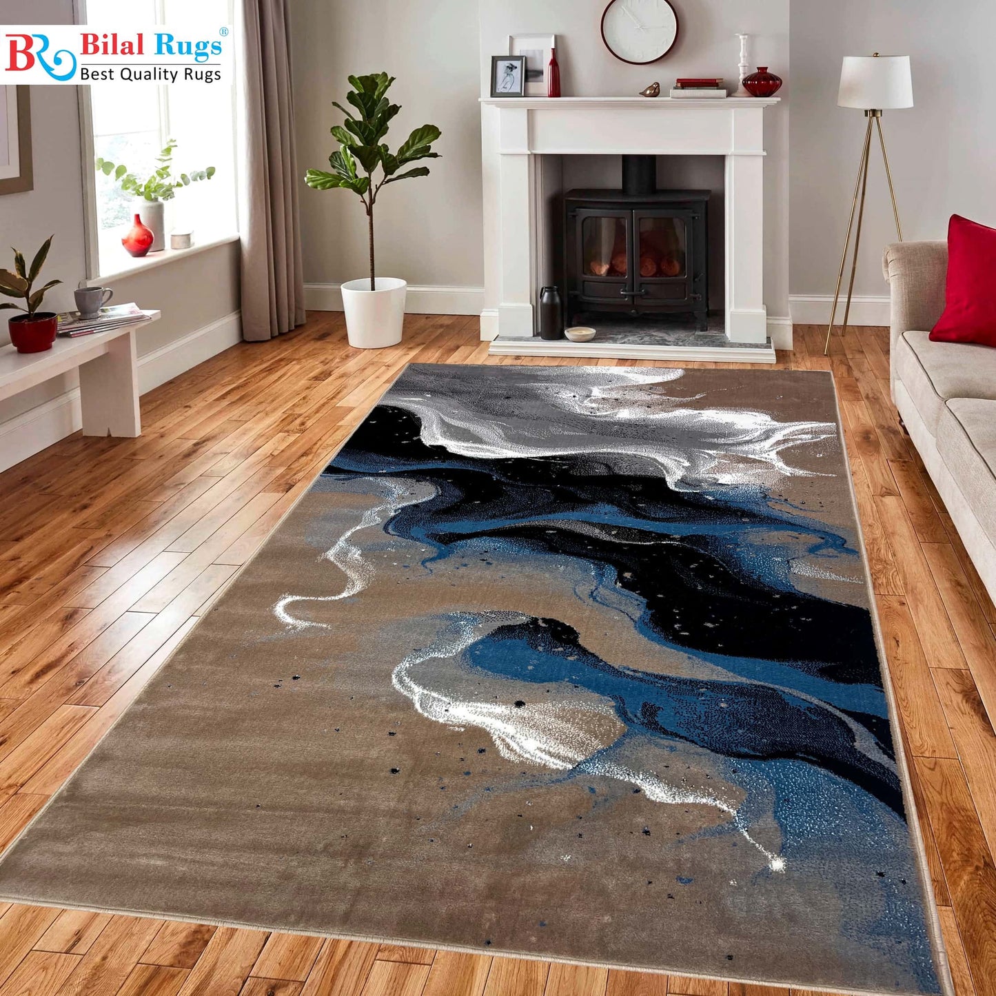 Modern polypropylene Rug,back woven(Article-349-Mink)
Size : 5ft width  x 7.3ft length (150cm x 220cm)