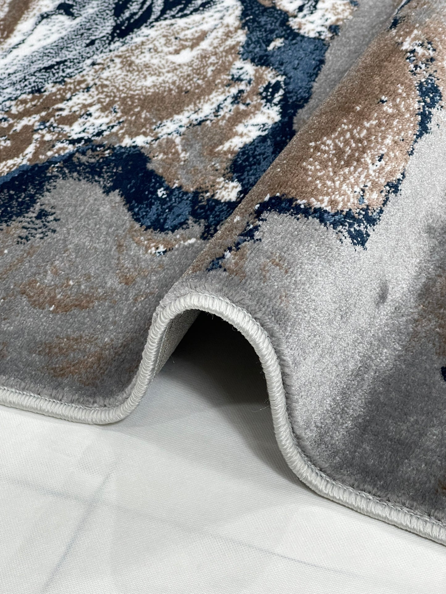 Modern Polypropylene Rug,Woven Back (Article-71-Grey) Size : 5 ft width x 7.3 ft length (150cm x 220cm)