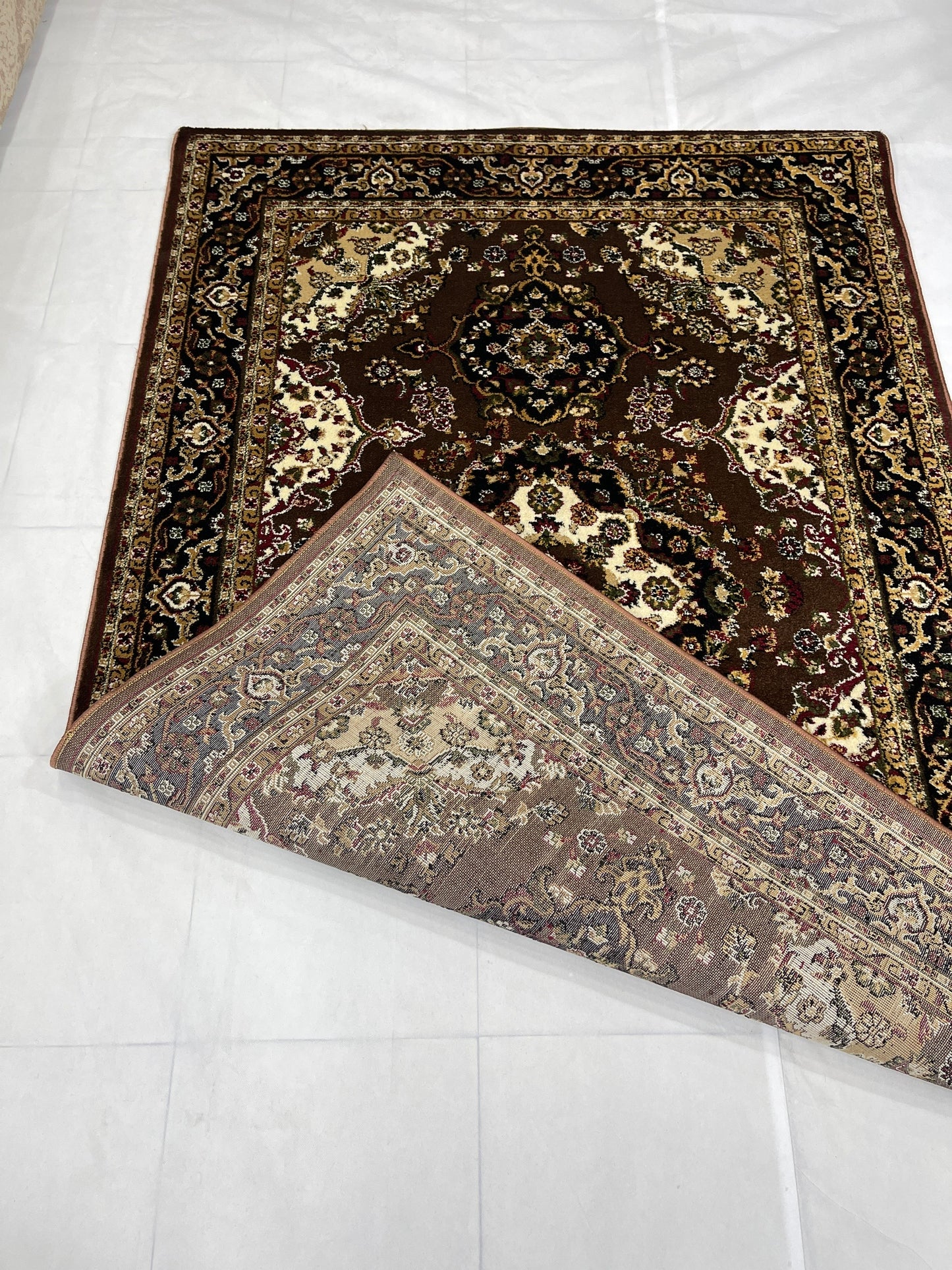 Persian Polypropylene Rug,back woven(Article-28-Brown)
Size : 5ft width  x 7.3ft length (150cm x 220cm)