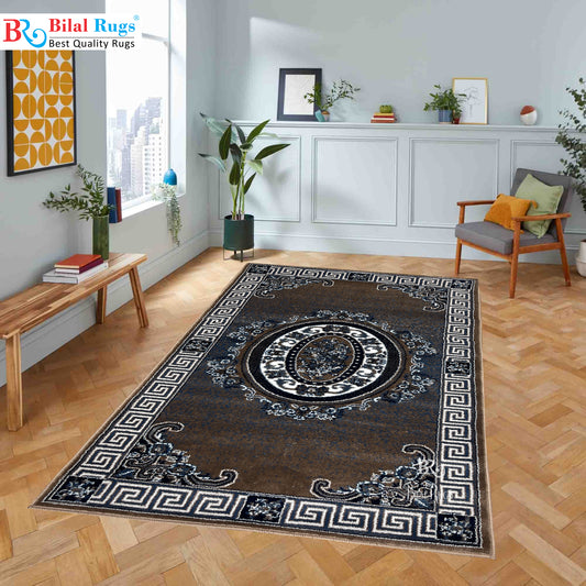 Modern Polypropylene Rug,Woven Back (Article-75-Mink) Size : 3 ft width x 5 ft length (100cm x 150 cm)