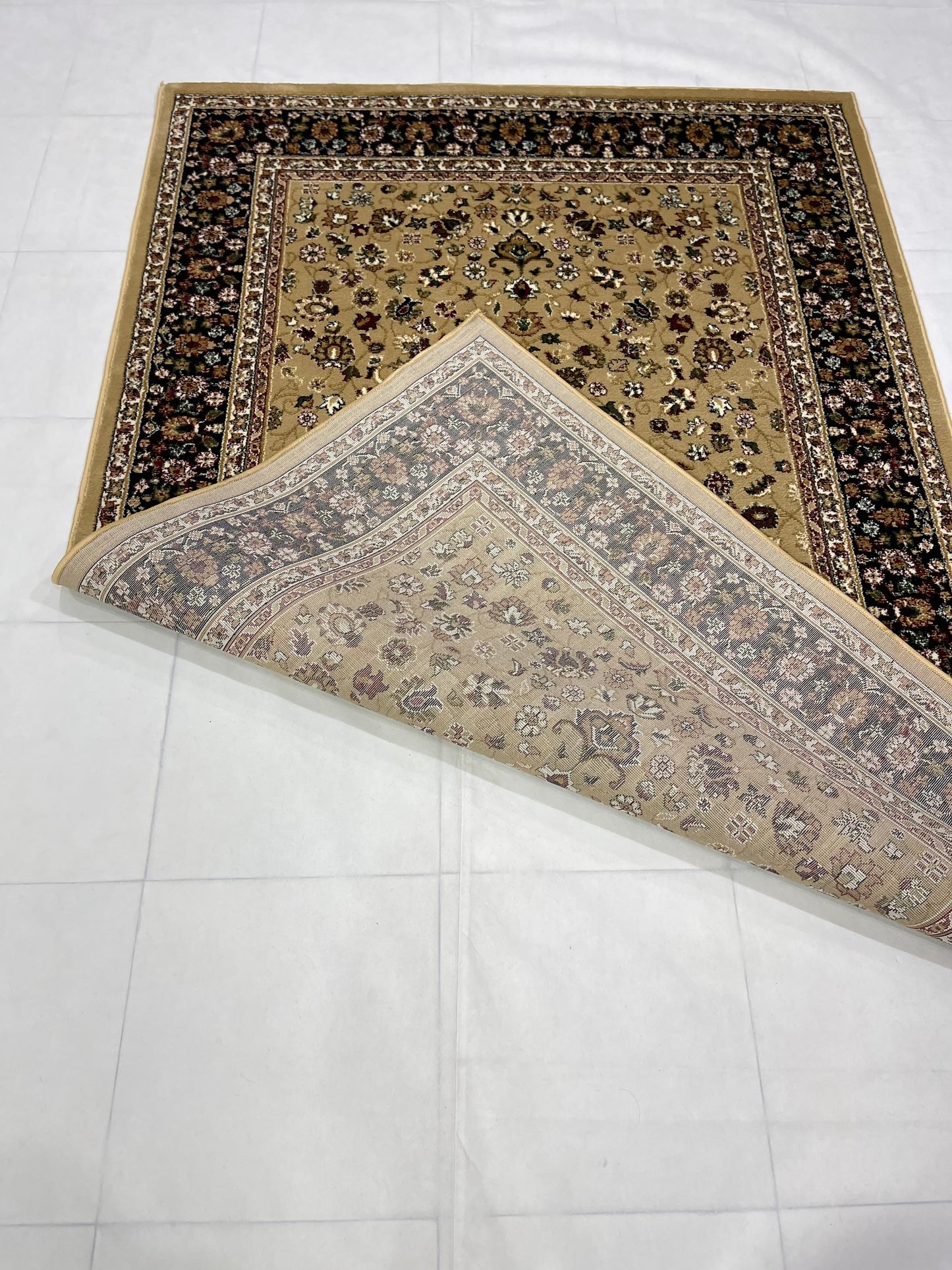 Persian polypropylene Rug,back woven(Article-140-Beige)