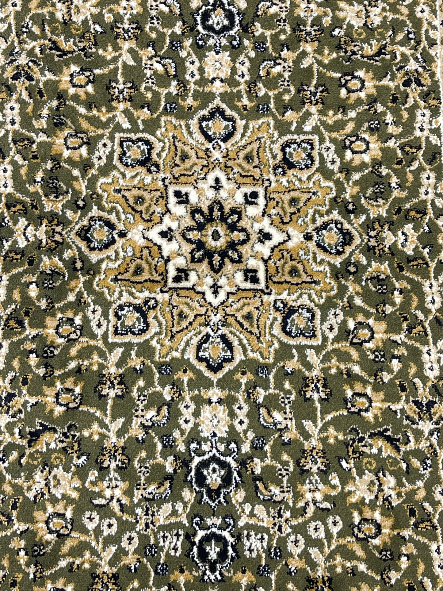 Green Persian Polypropylene Woven Rug.
 Size : 2.6 ft width x 6.6 ft length
 (80 cm x 200cm)