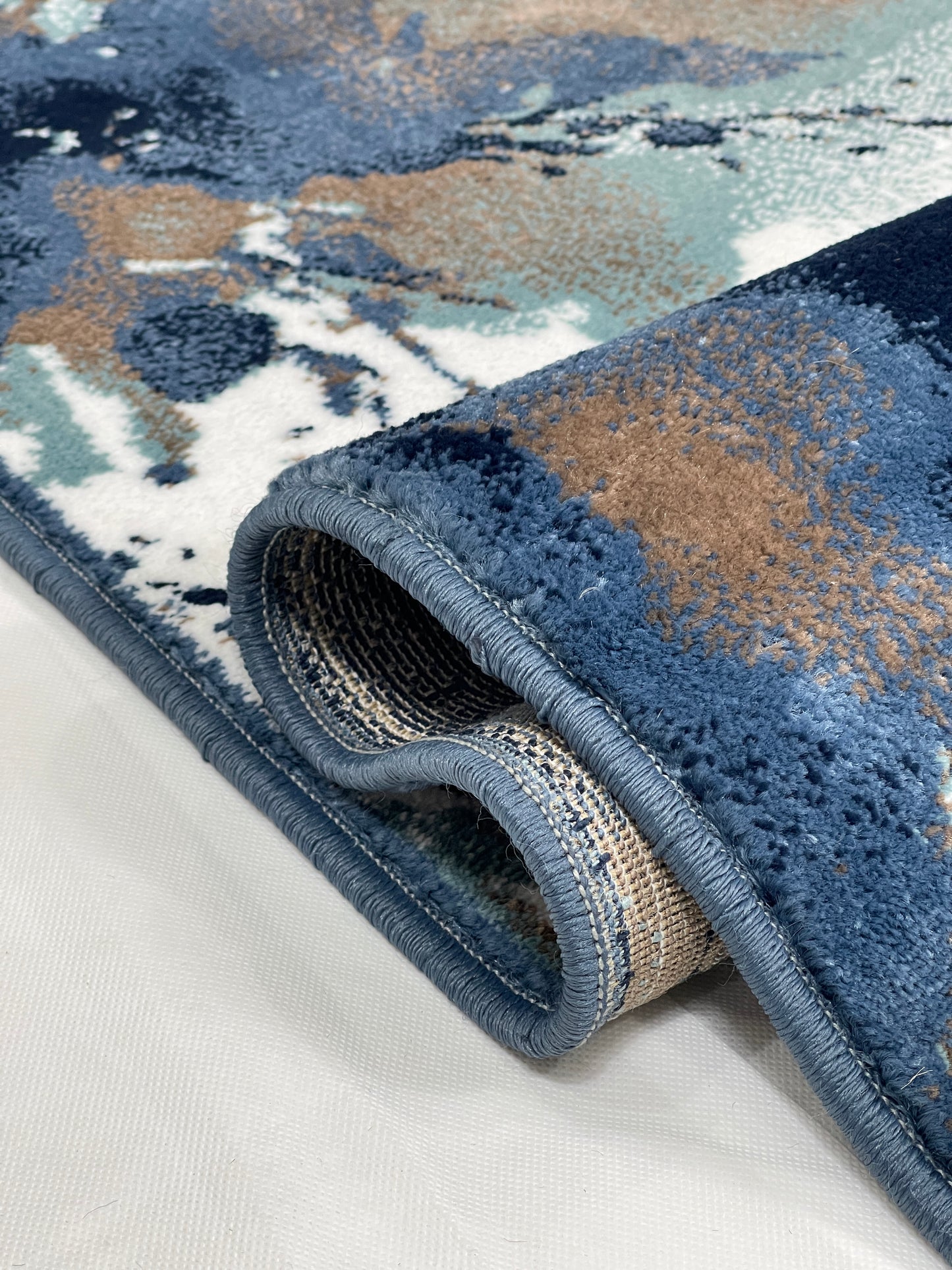 Modern Polypropylene Rug,Woven Back
(Article-69-Blue)
Size : 3 ft width x 5 ft length (100cm x 150 cm)