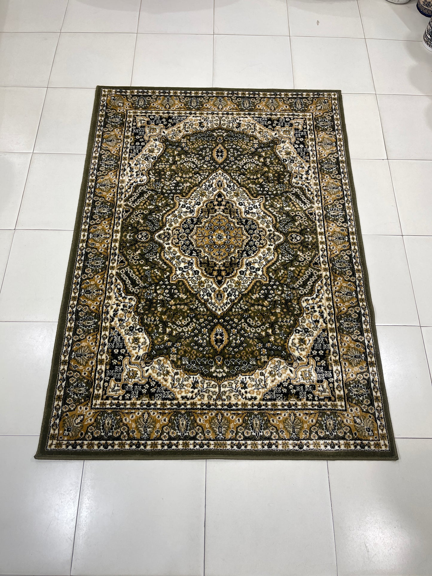 Persian  Polypropylene Rug,back woven(Article-25-Green)