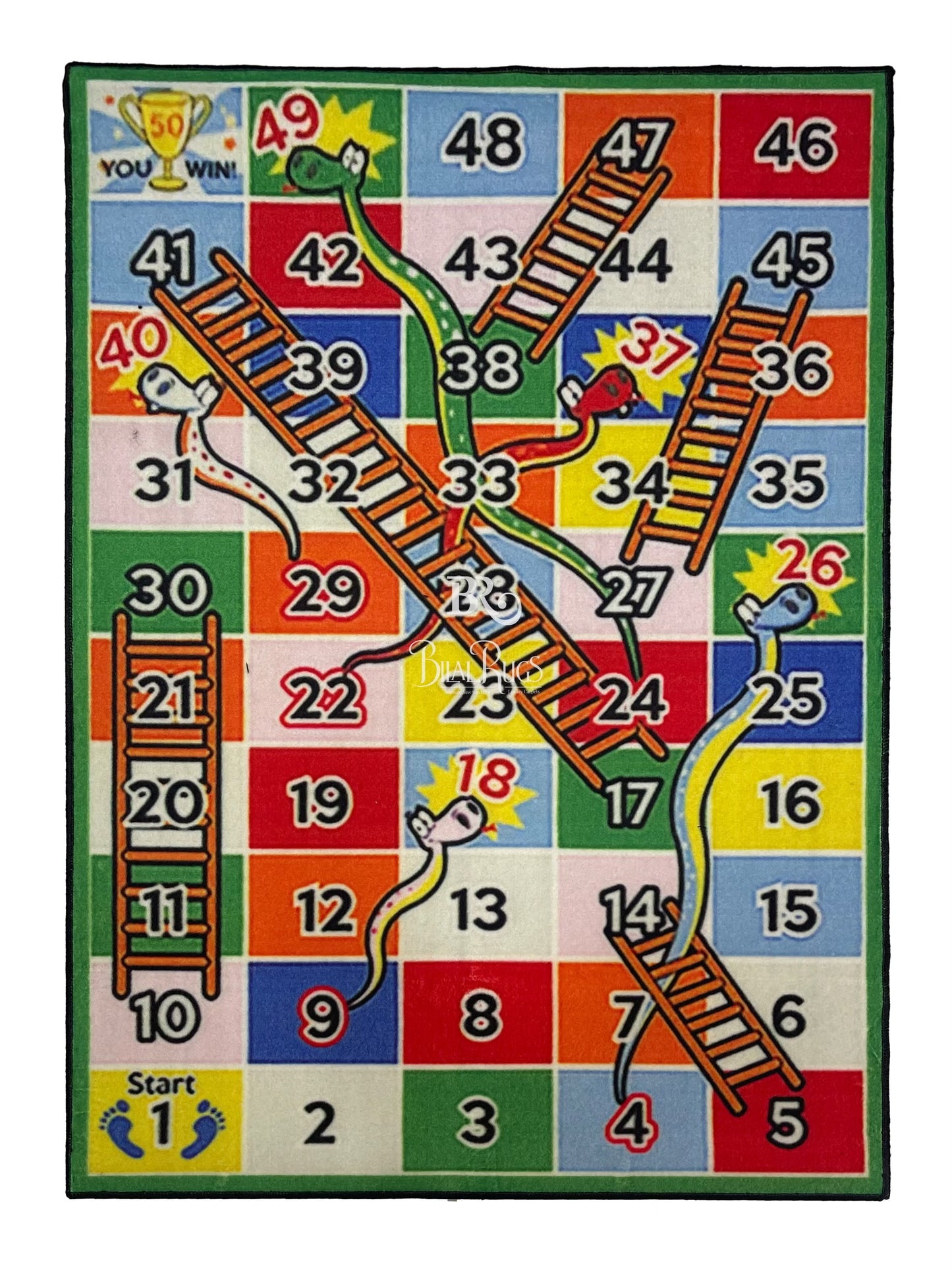 TPR Non Woven Ludo Rug For Kids Room
Article-78-Multi