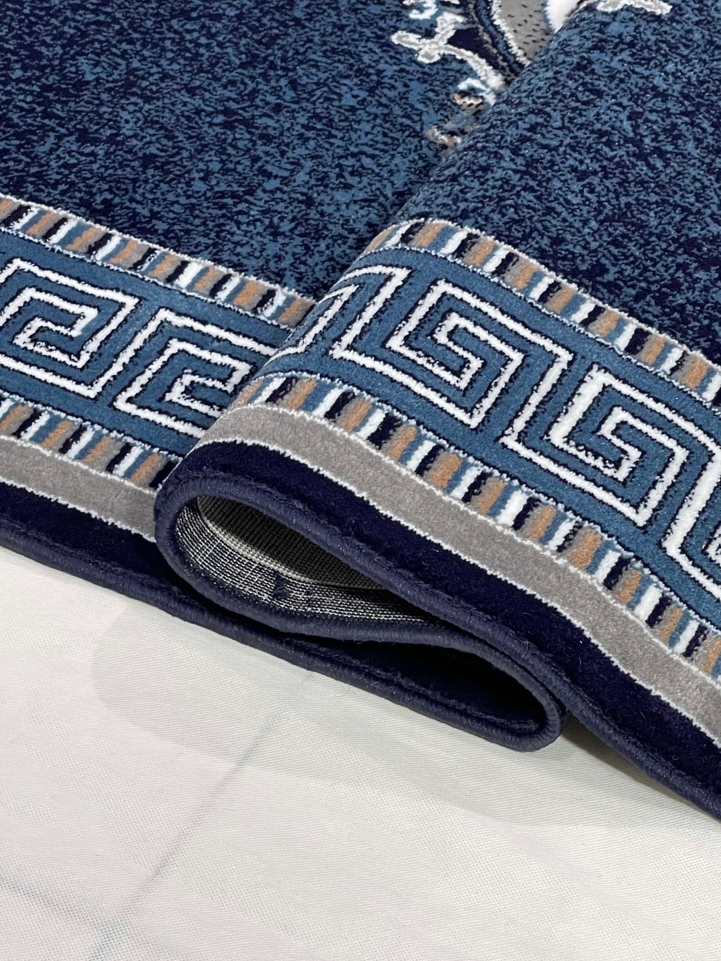 Blue polypropylene Rug,back woven(Article-75-Blue)