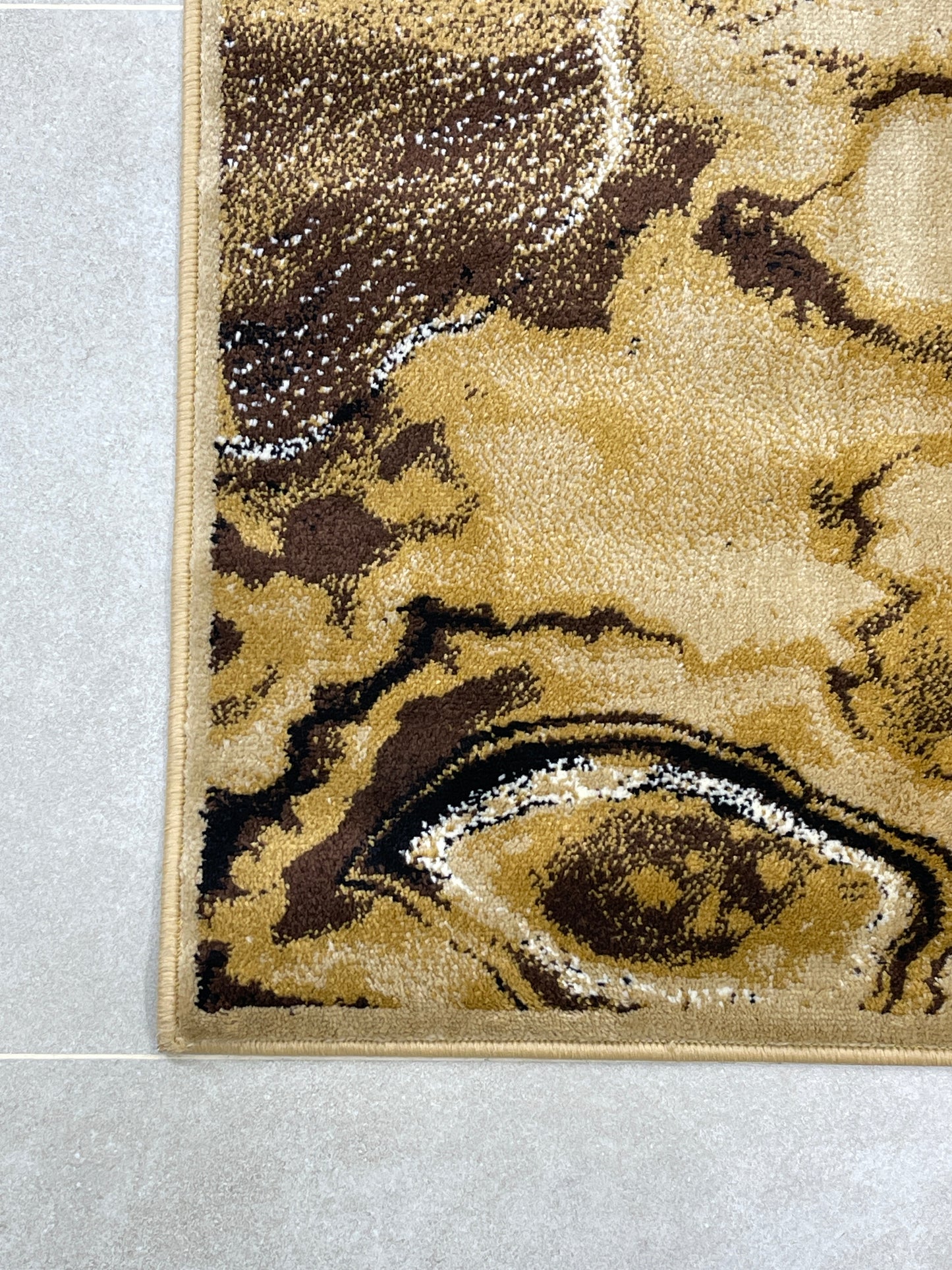 Modern polypropylene Rug,back woven(Article-868-Beige ) Size : 5ft width  x 7.3ft length (150cm x 220cm)