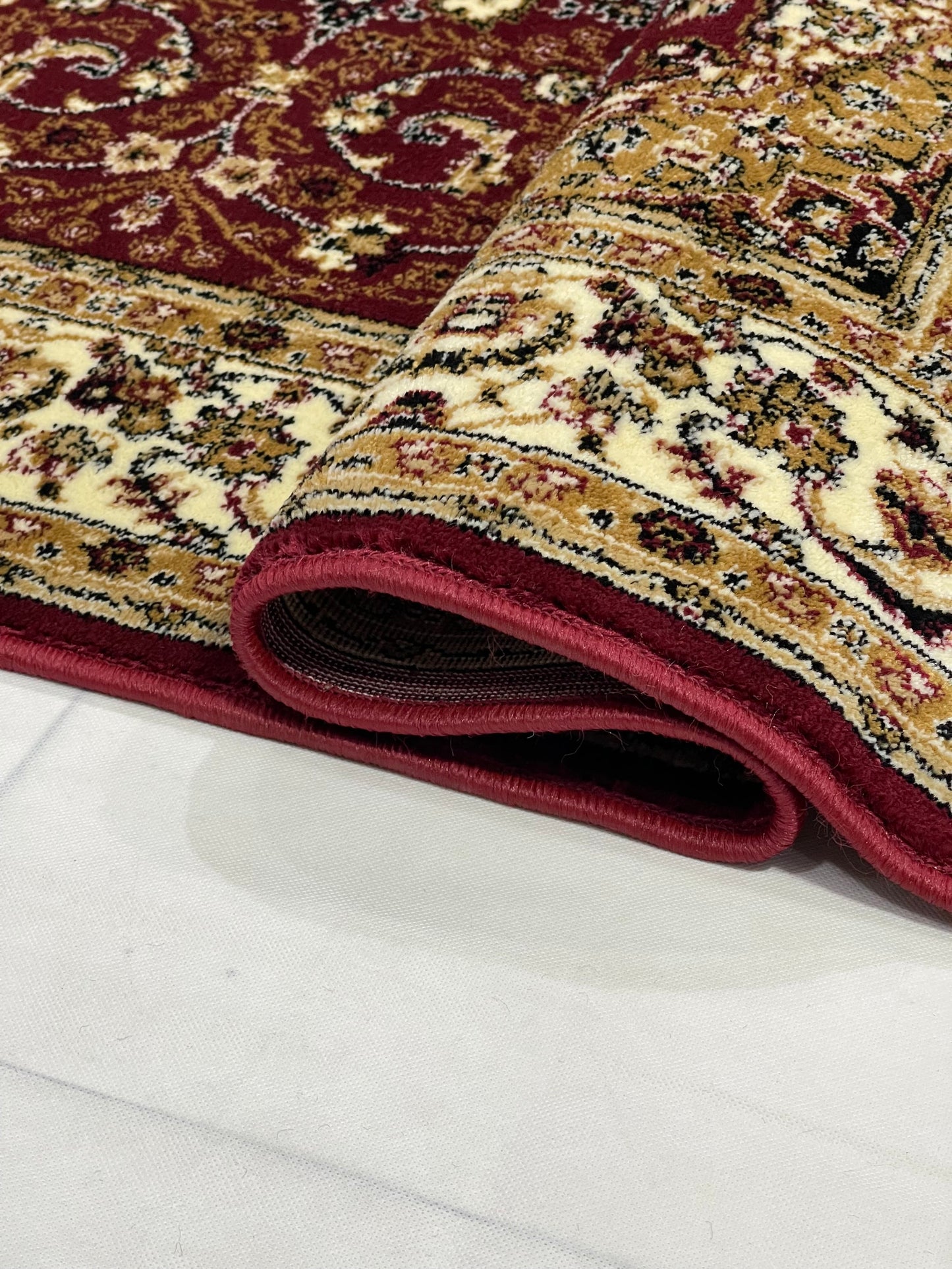 Persian Polypropylene Rug,back woven(Article-19-Red)