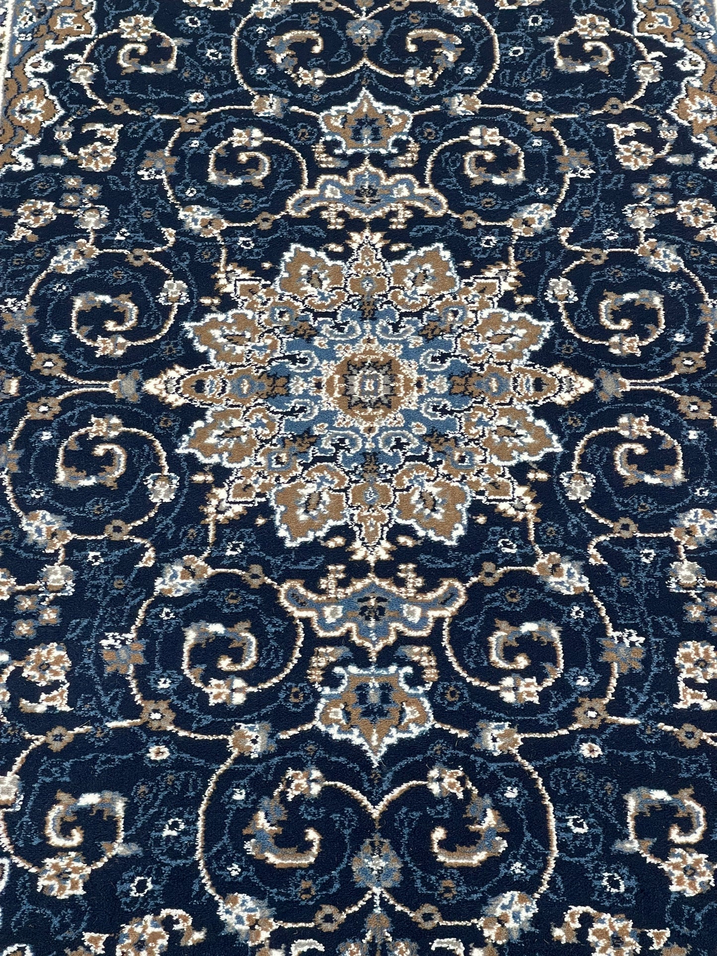 Persian Polypropylene Rug,back woven(Article-19-Blue)
Size : 5ft width  x 7.3ft length (150cm x 220cm)