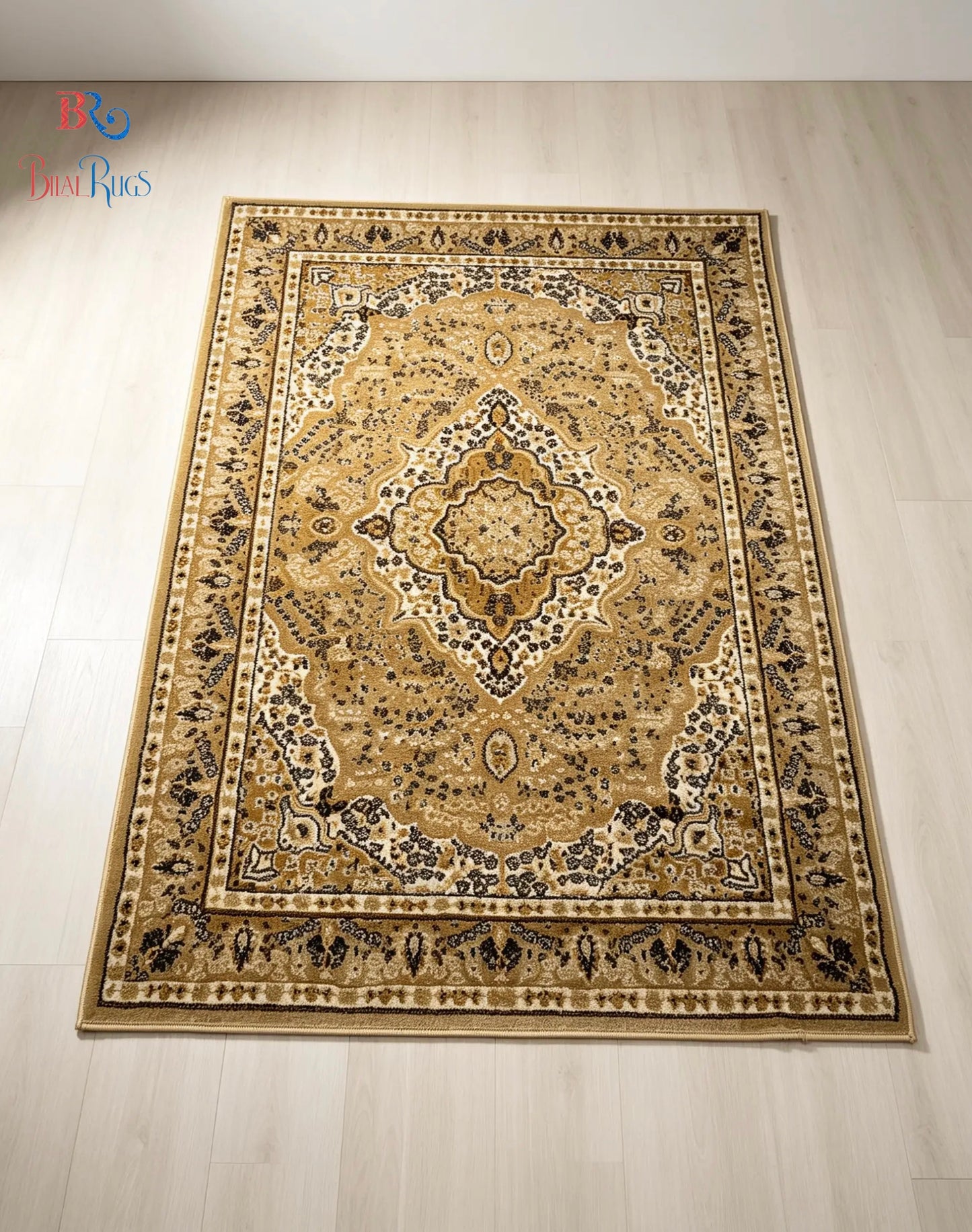 Persian  Polypropylene Rug,back woven(Article-25-Beige)