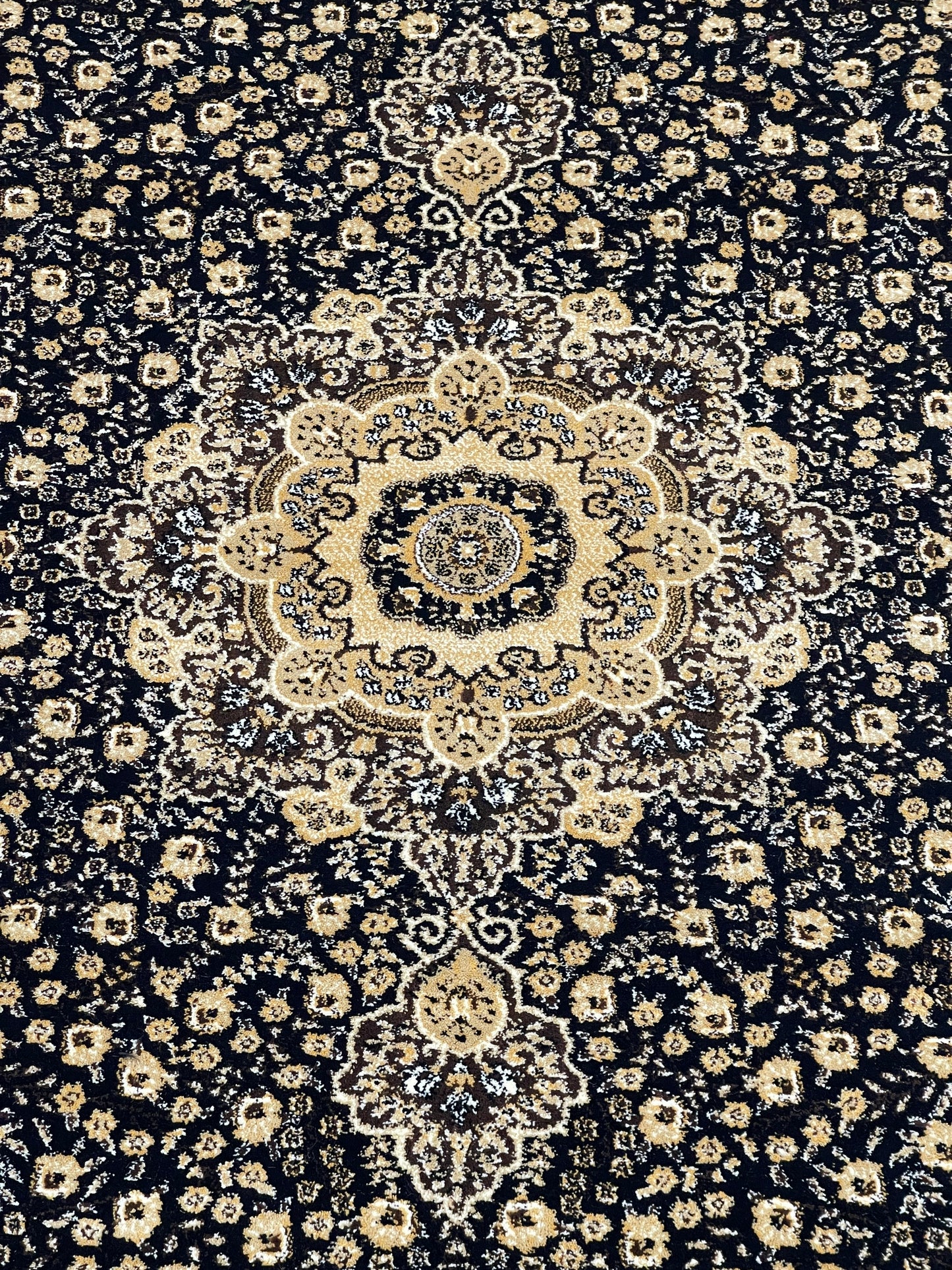 Persian polypropylene Rug,back woven(Article-04-Black)