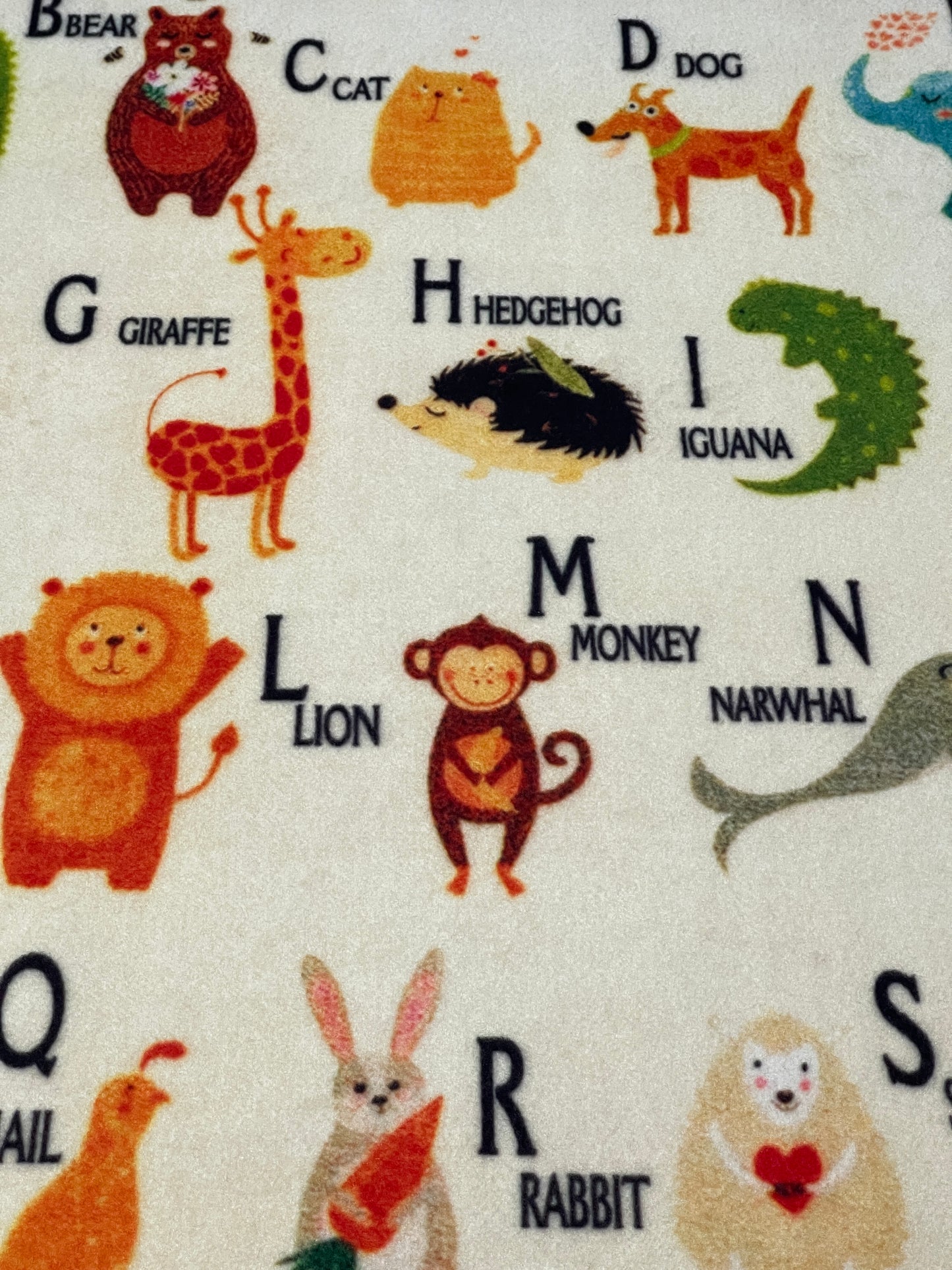 TPR Non Woven Kids Rug.  Article-93-Off white