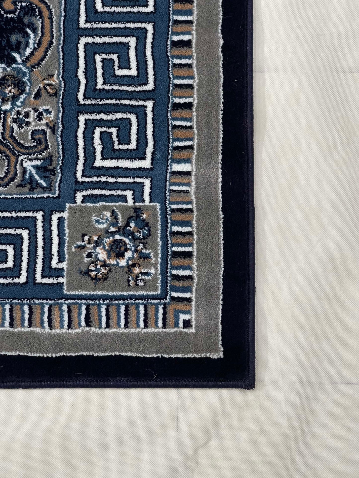 Blue polypropylene Rug,back woven(Article-75-Blue)