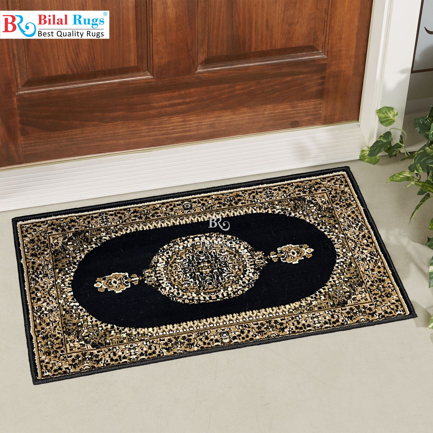 Black Polypropylene Woven Mat.
Size : 40 cm width x 75 cm length