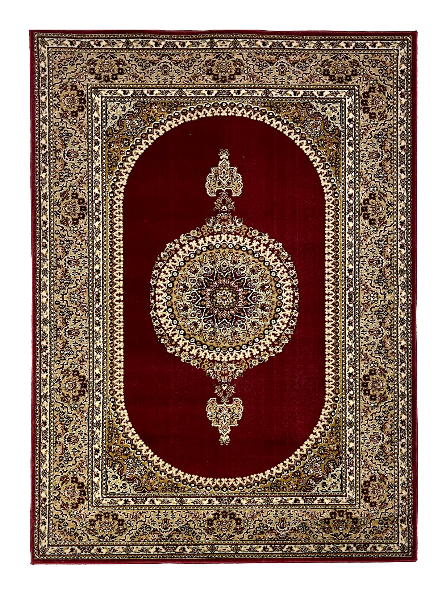 Persian polypropylene Rug,back woven(Article-22-Red)