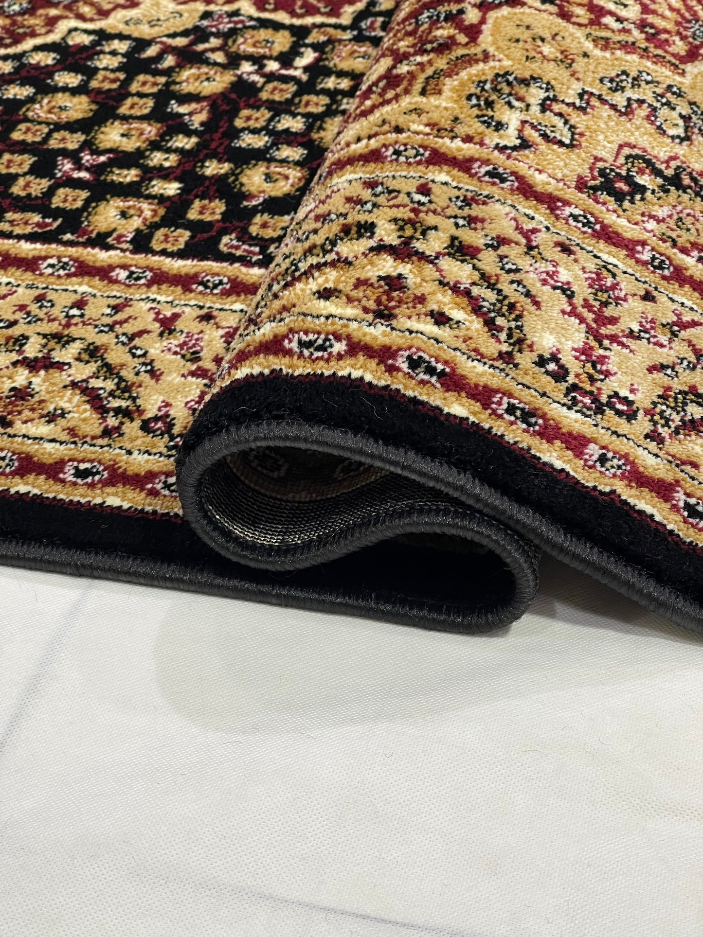 Persian polypropylene Rug,back woven(Article-04-Black)