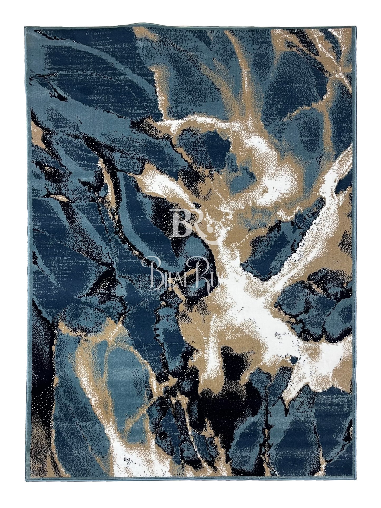 Modern polypropylene Rug,back woven(Article-349-Feroze)
Size : 5ft width  x 7.3ft length (150cm x 220cm)