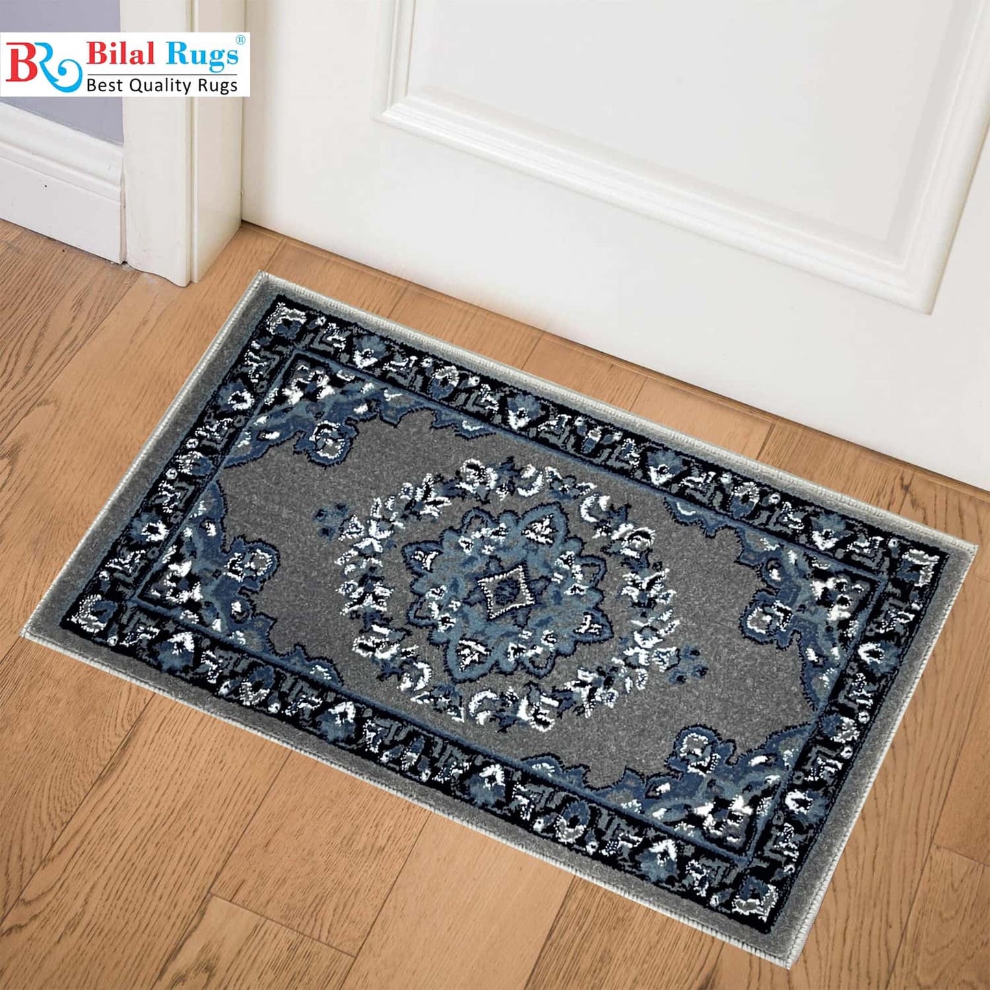 Grey  Polypropylene Woven Door Mat.
Size : 40 cm x 75 cm