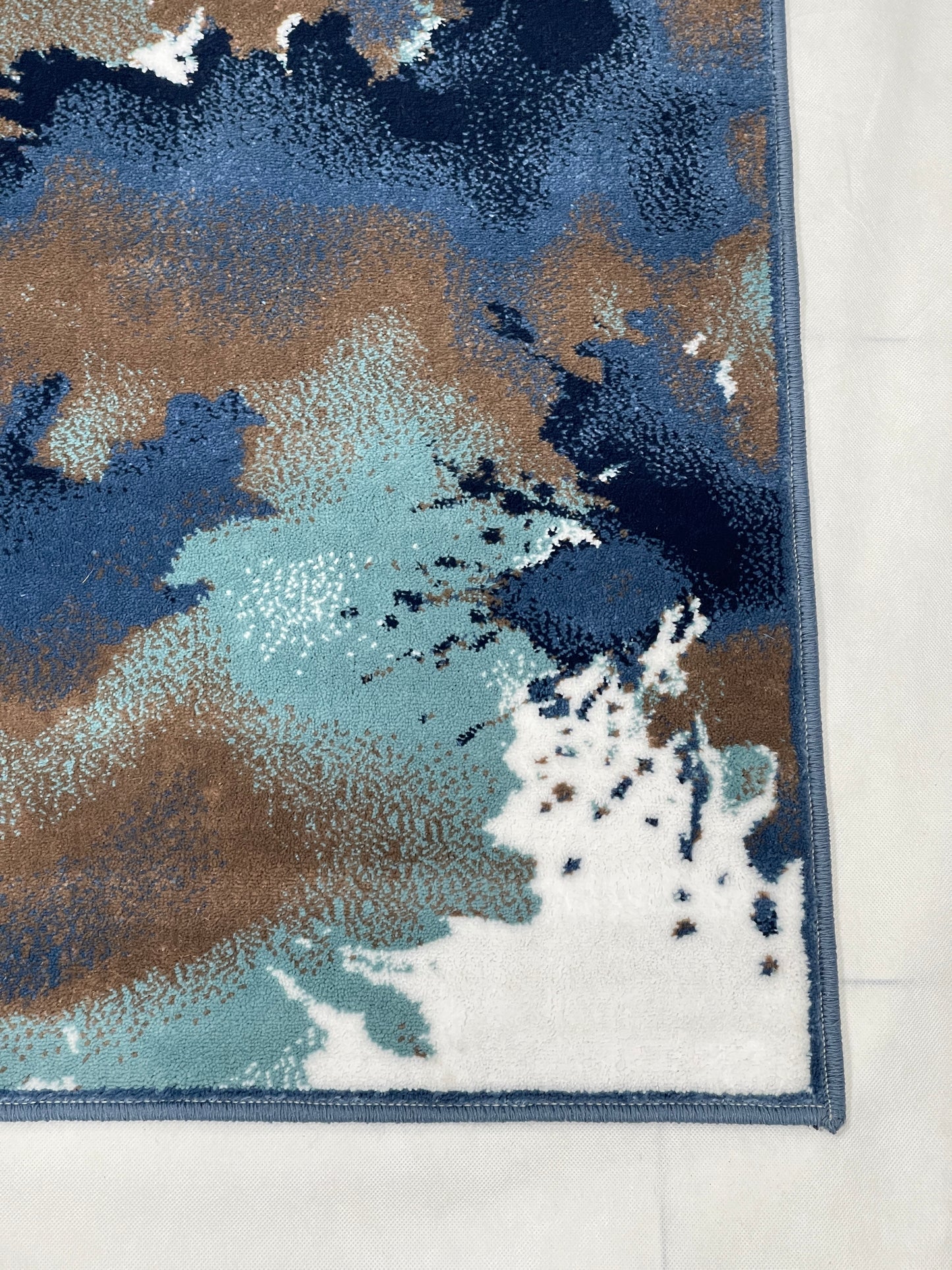 Modern Polypropylene Rug,Woven Back
(Article-69-Blue)
Size : 3 ft width x 5 ft length (100cm x 150 cm)