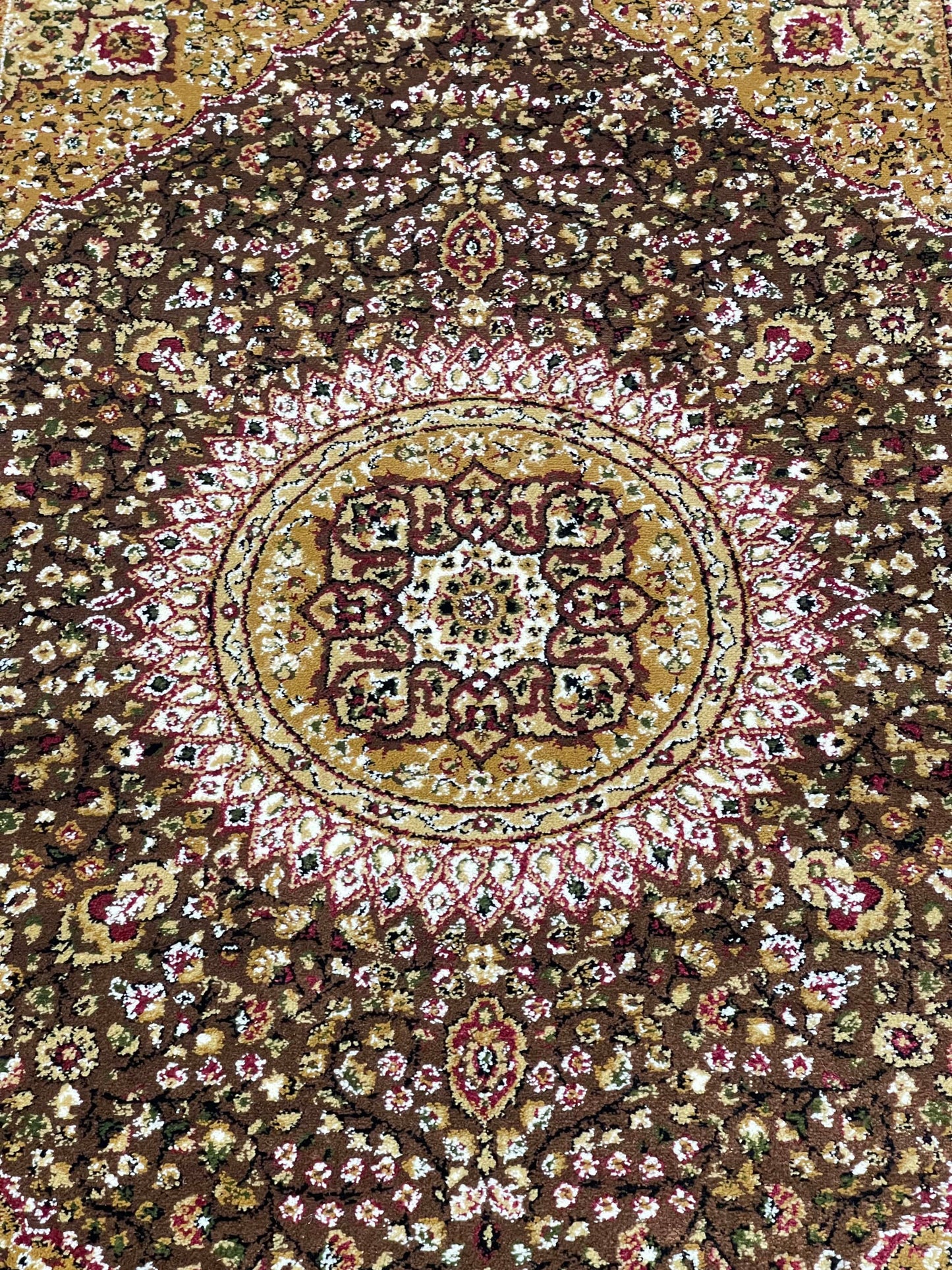 Persian polypropylene Rug,back woven(Article-344-Brown)
Size : 5ft width  x 7.3ft length (150cm x 220cm)