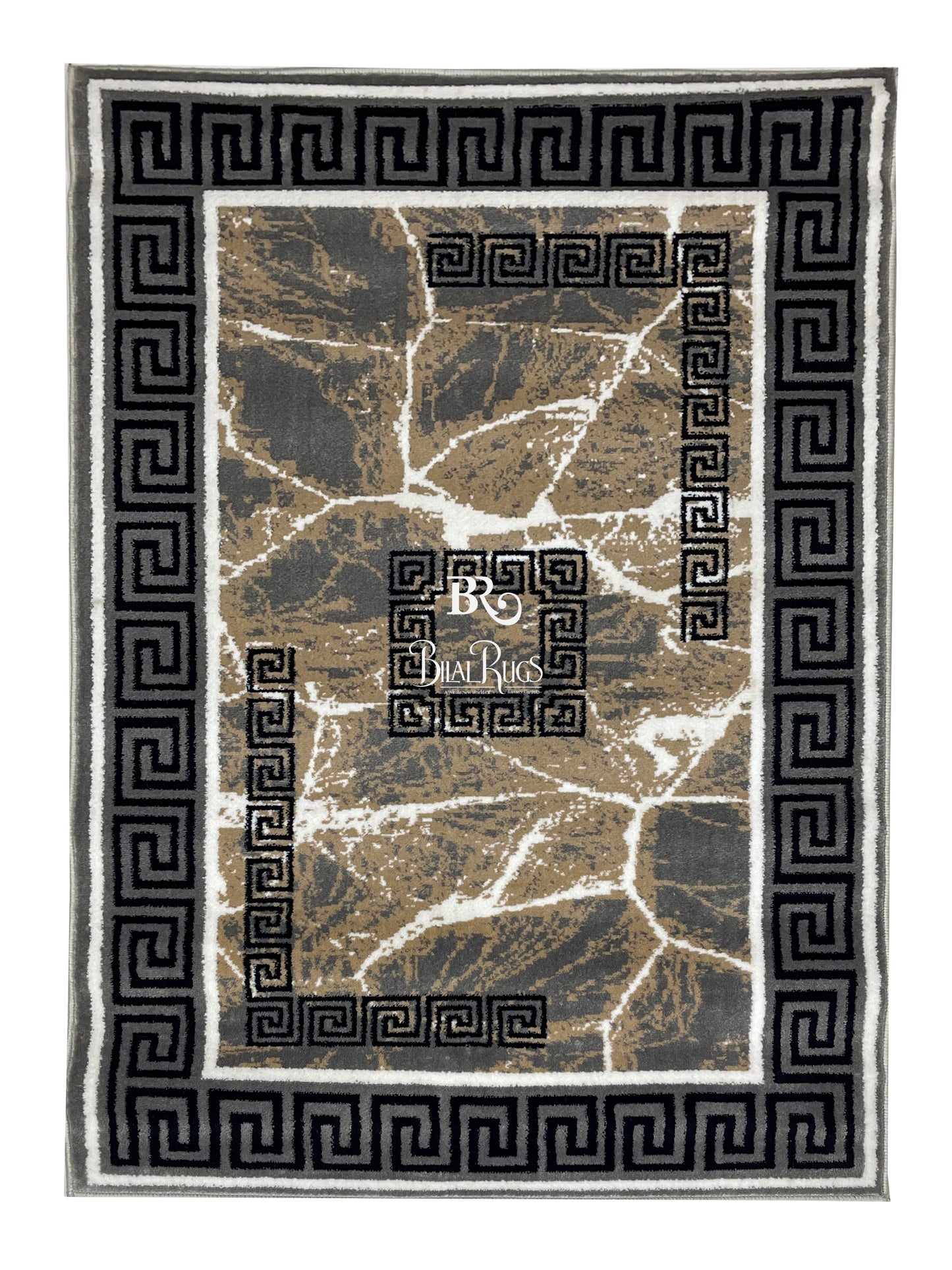 Modern Polypropylene Rug,Woven Back (Article-72-Grey) Size : 3 ft width x 5 ft length (100cm x 150 cm)