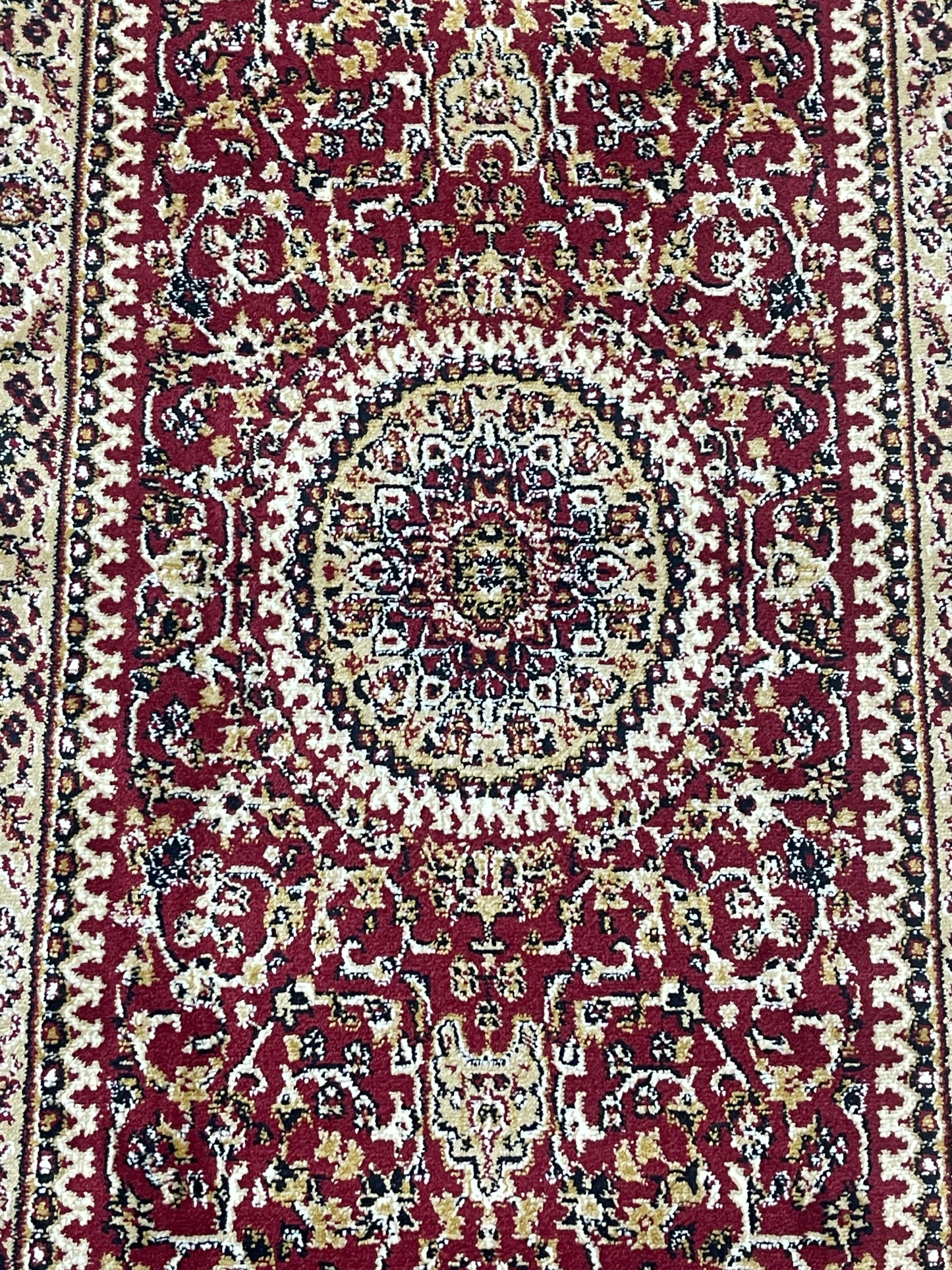 Red Persian Polypropylene Woven Rug.
 Size : 2.6 ft width x 6.6 ft length
 (80 cm x 200cm)