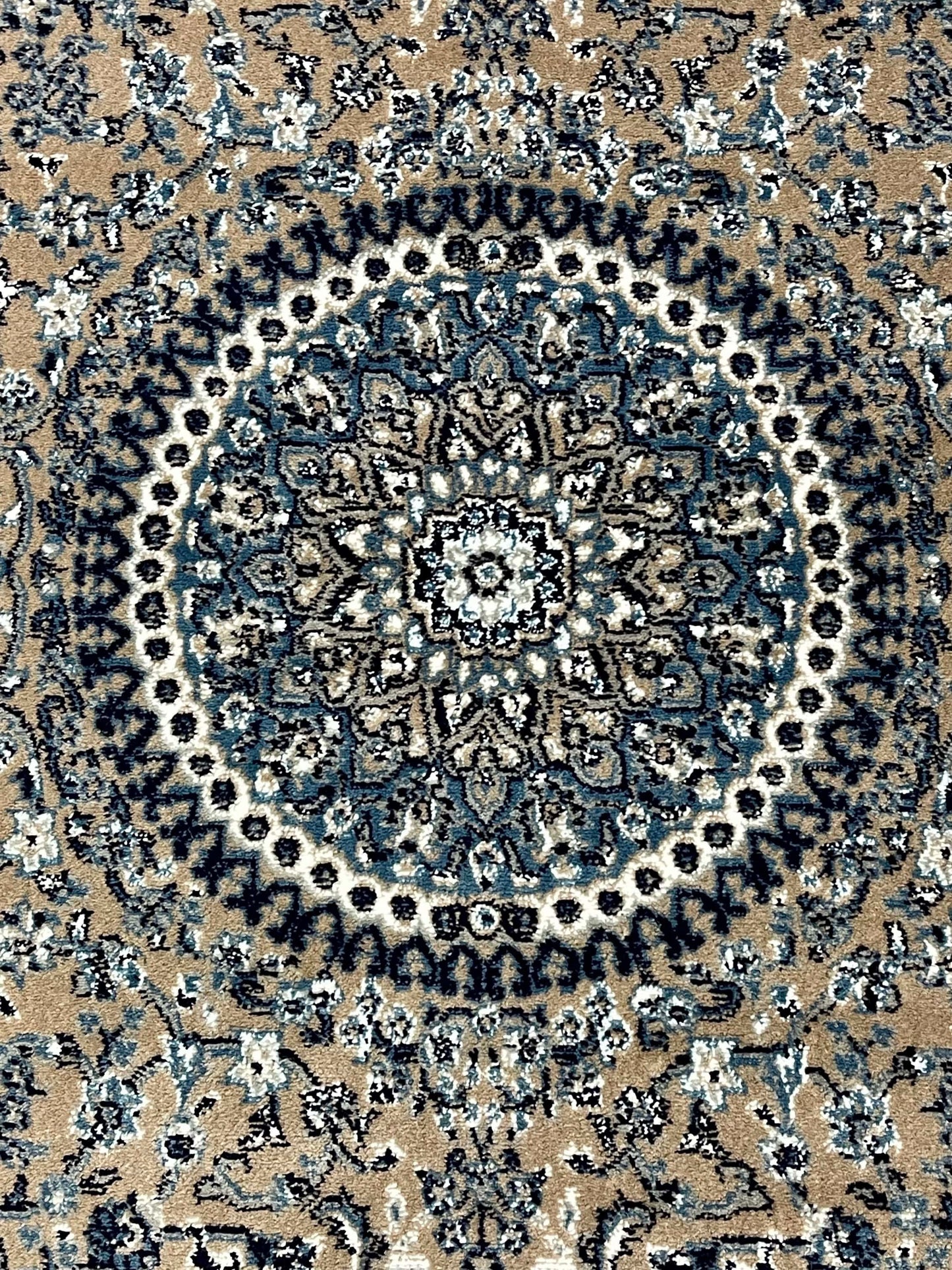 Persian polypropylene Rug,back woven(Article-22-Mink , blue )