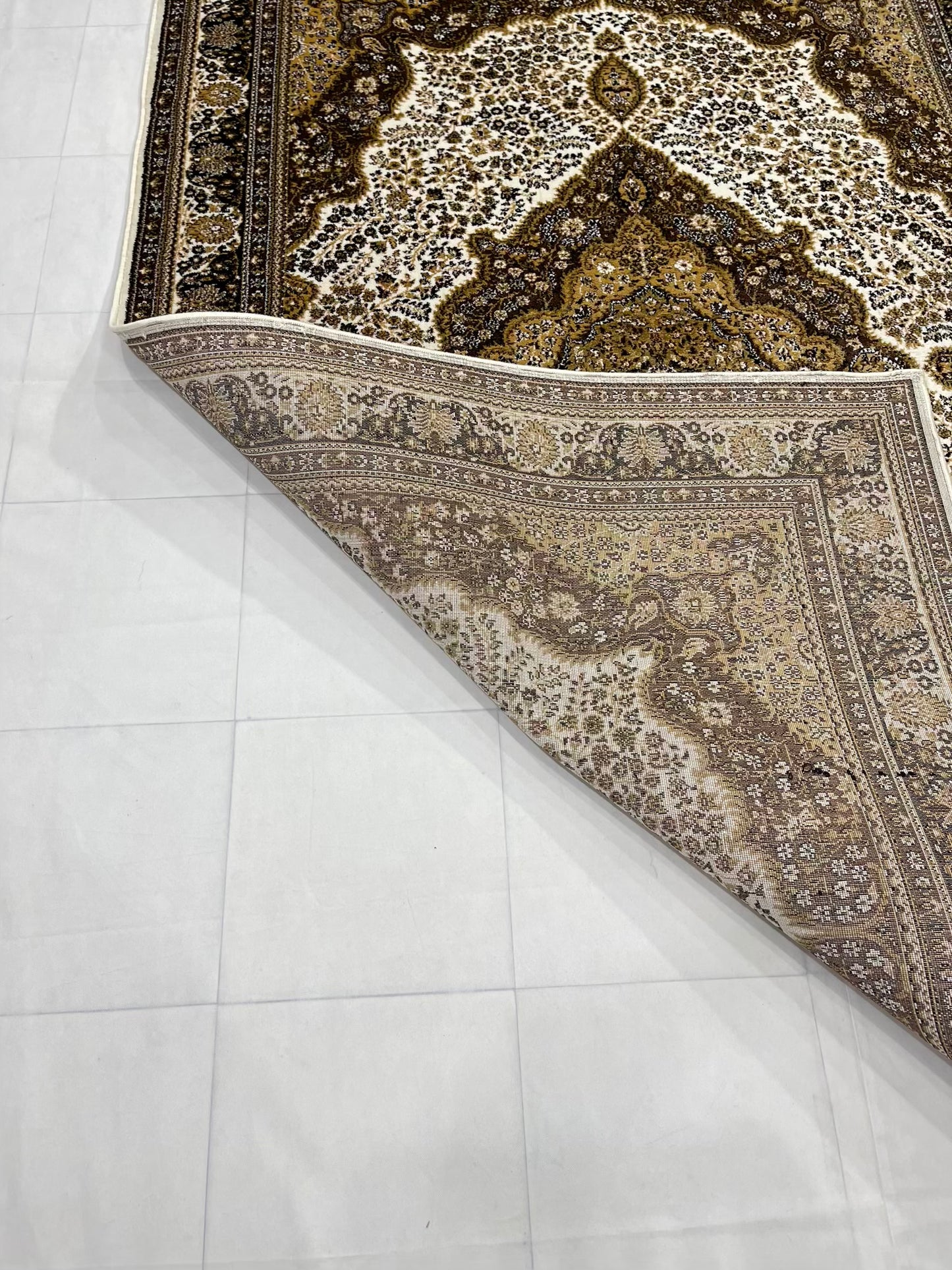 Persian polypropylene Rug,back woven(Article-25-Off white)