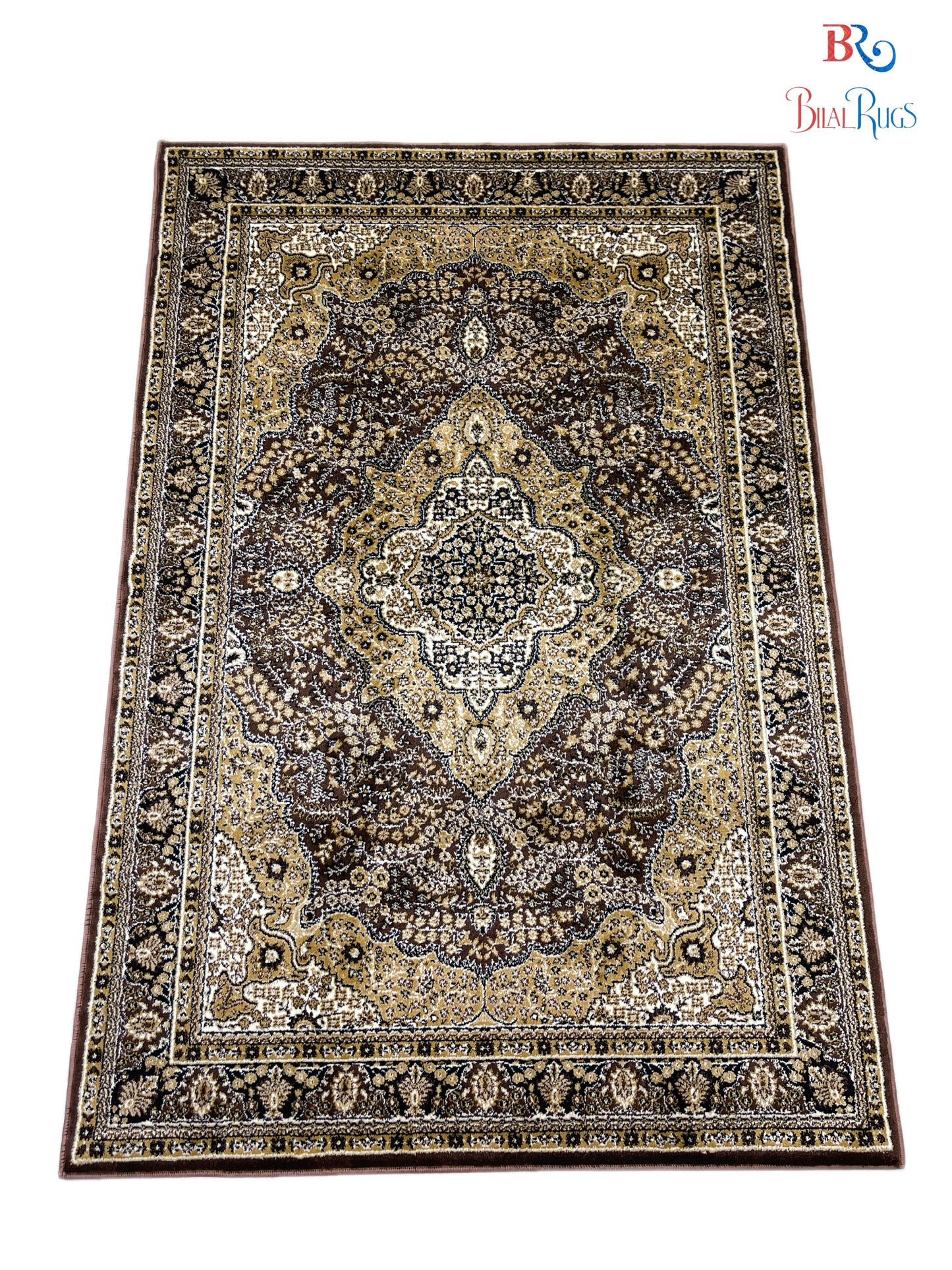 Persian polypropylene Rug,back woven(Article-25-Brown)
Size : 5ft width  x 7.3ft length (150cm x 220cm)