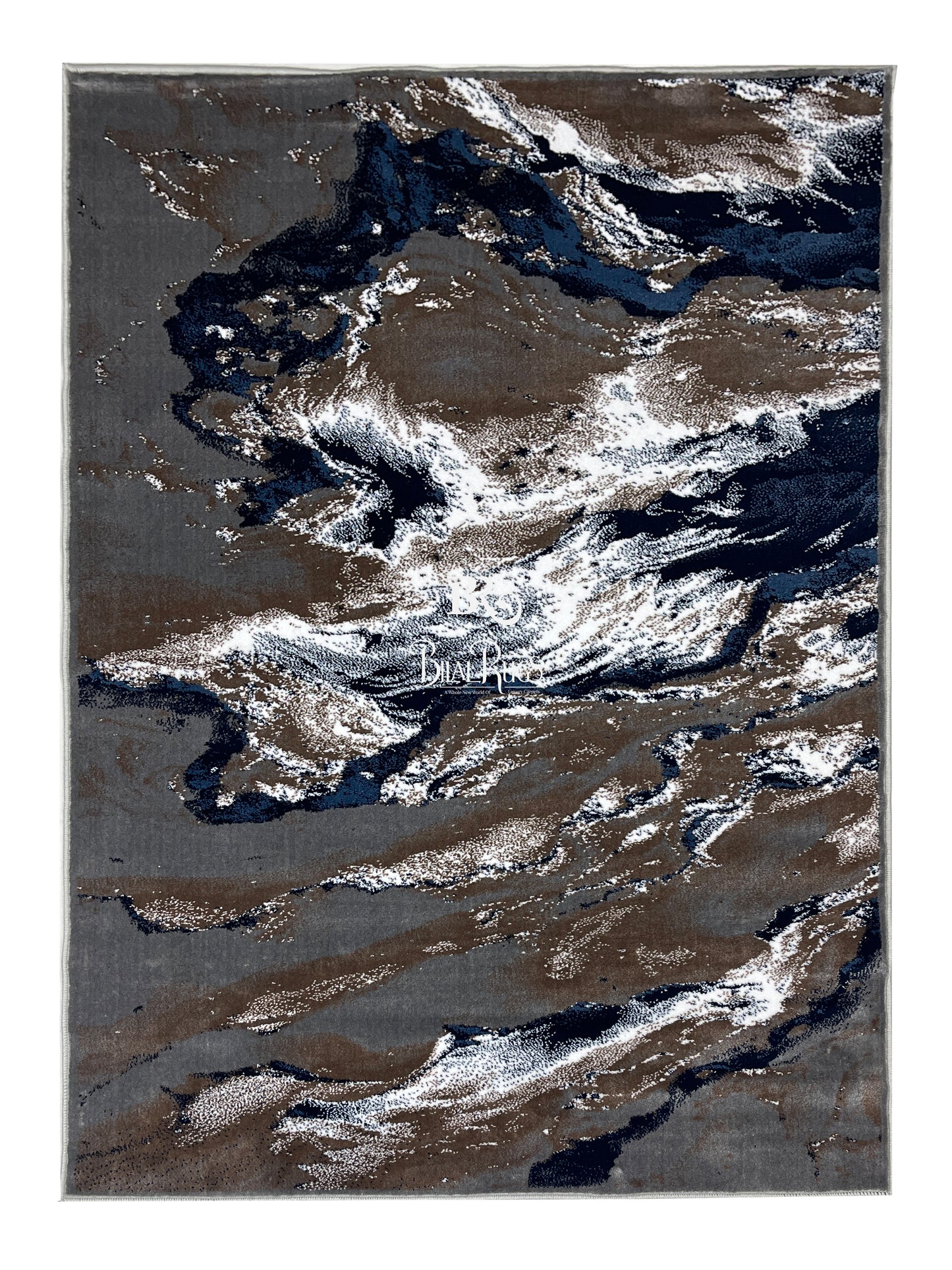 Modern Polypropylene Rug,Woven Back (Article-71-Grey) Size : 5 ft width x 7.3 ft length (150cm x 220cm)