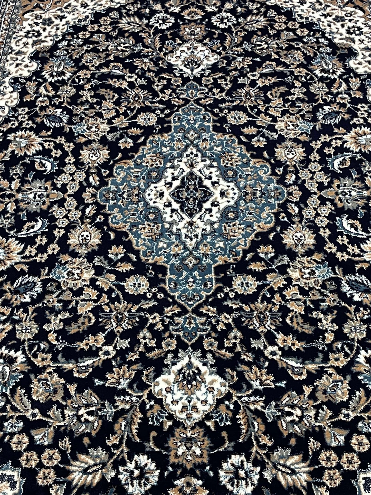 Persian polypropylene Rug,back woven(Article-01-Blue )
Size : 5ft width  x 7.3ft length (150cm x 220cm)