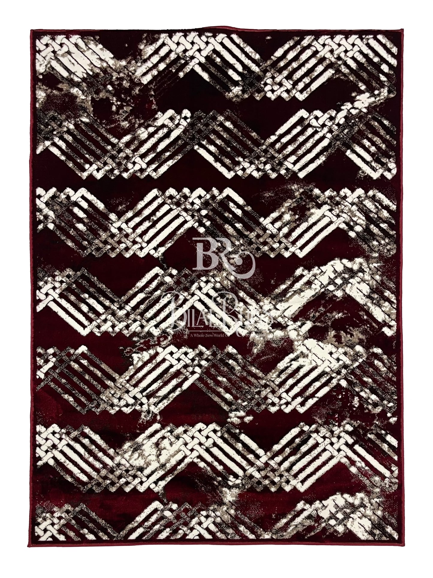 Pakistani Silk Woven Rug.(Article-1451-Red) Size : 5ft width  x 7.3ft length (150cm x 220cm)
