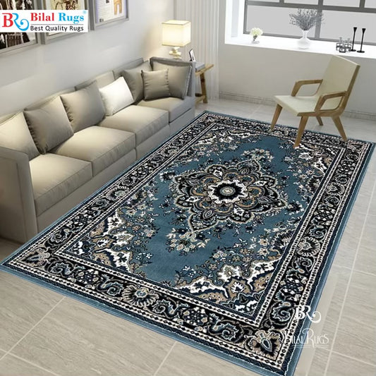 Persian polypropylene Rug,back woven(Article-29-New Feroze)
Size : 5ft width  x 7.3ft length (150cm x 220cm)