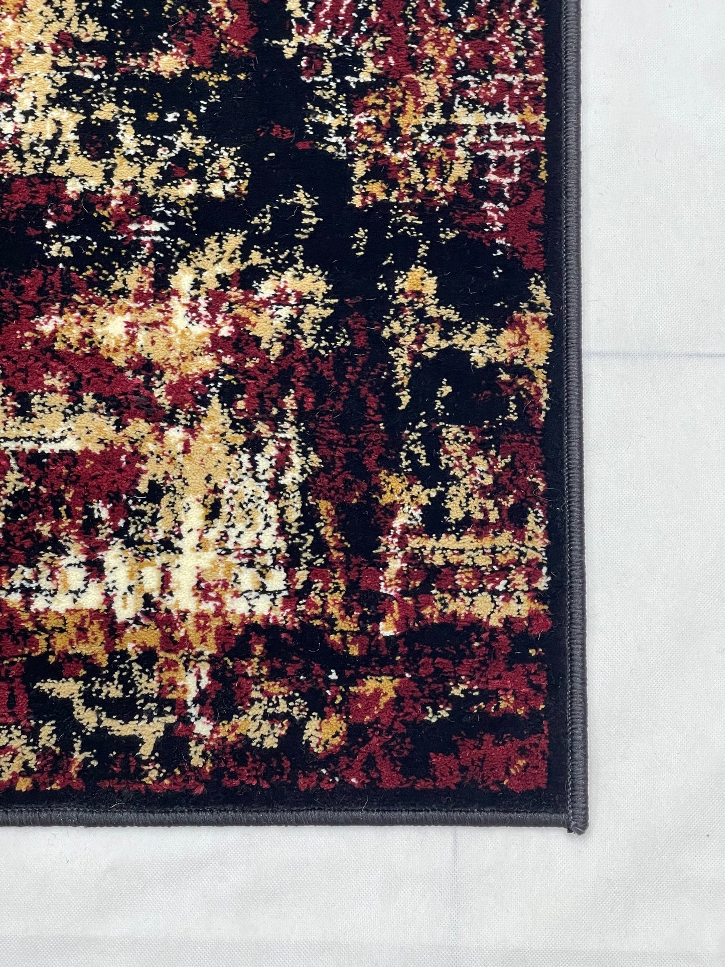 Modern Polypropylene Rug,Woven Back (Article-72-Black) Size : 3 ft width x 5 ft length (100cm x 150 cm)