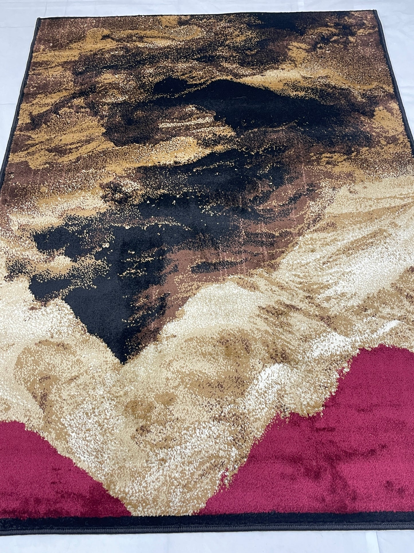 Modern polypropylene Rug,back woven
(Article-175-Black Multi)
Size : 4 ft width x 5.6 ft length (120 cm x 170 cm)
