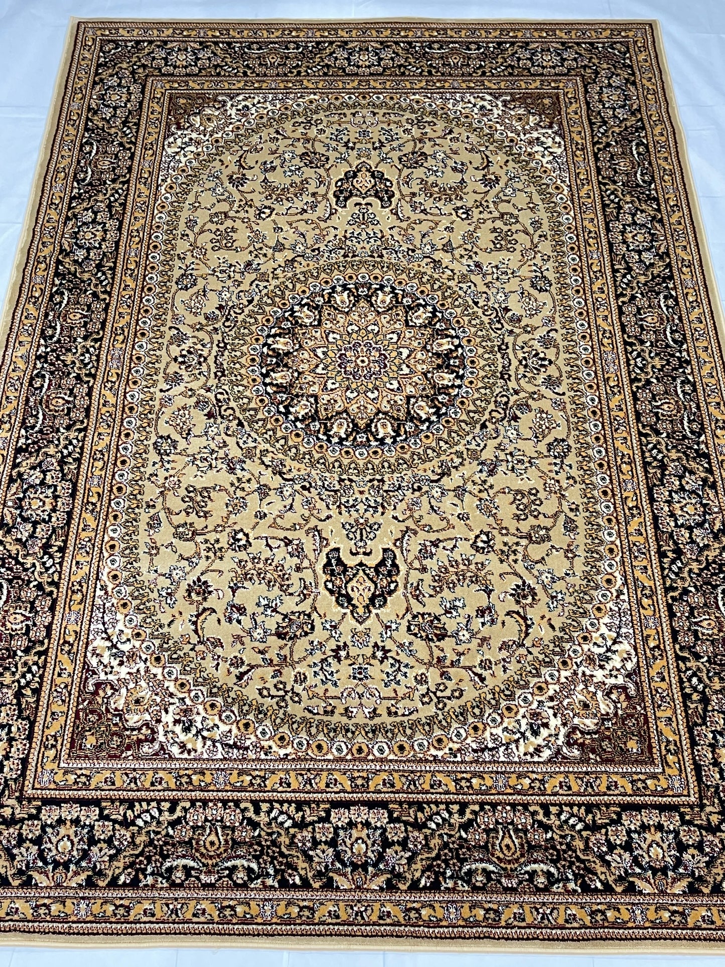 Persian polypropylene Rug,back woven(Article-22-Beige)
Size : 6.6 ft width x 9.6 ft length (200cm x 290cm)
