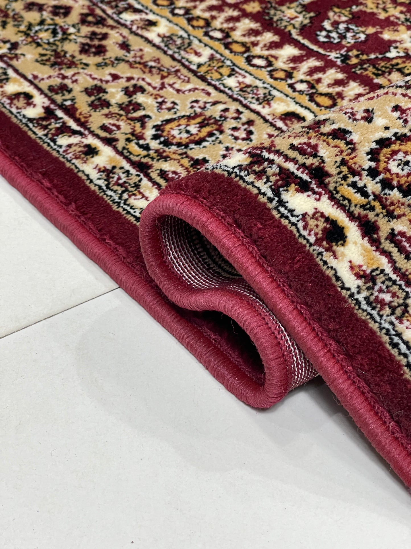 Persian polypropylene Rug,back woven(Article-22-Red)