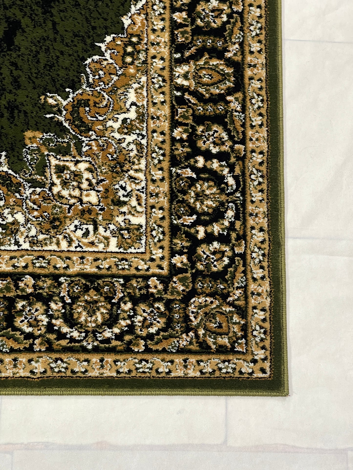 Persian Polypropylene Rug,back woven(Article-45-Green)
Size : 5ft width  x 7.3ft length (150cm x 220cm)
