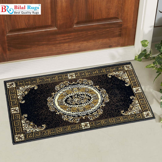 Versace Black Polypropylene Woven Door Mat.
Size : 40 cm x 75 cm