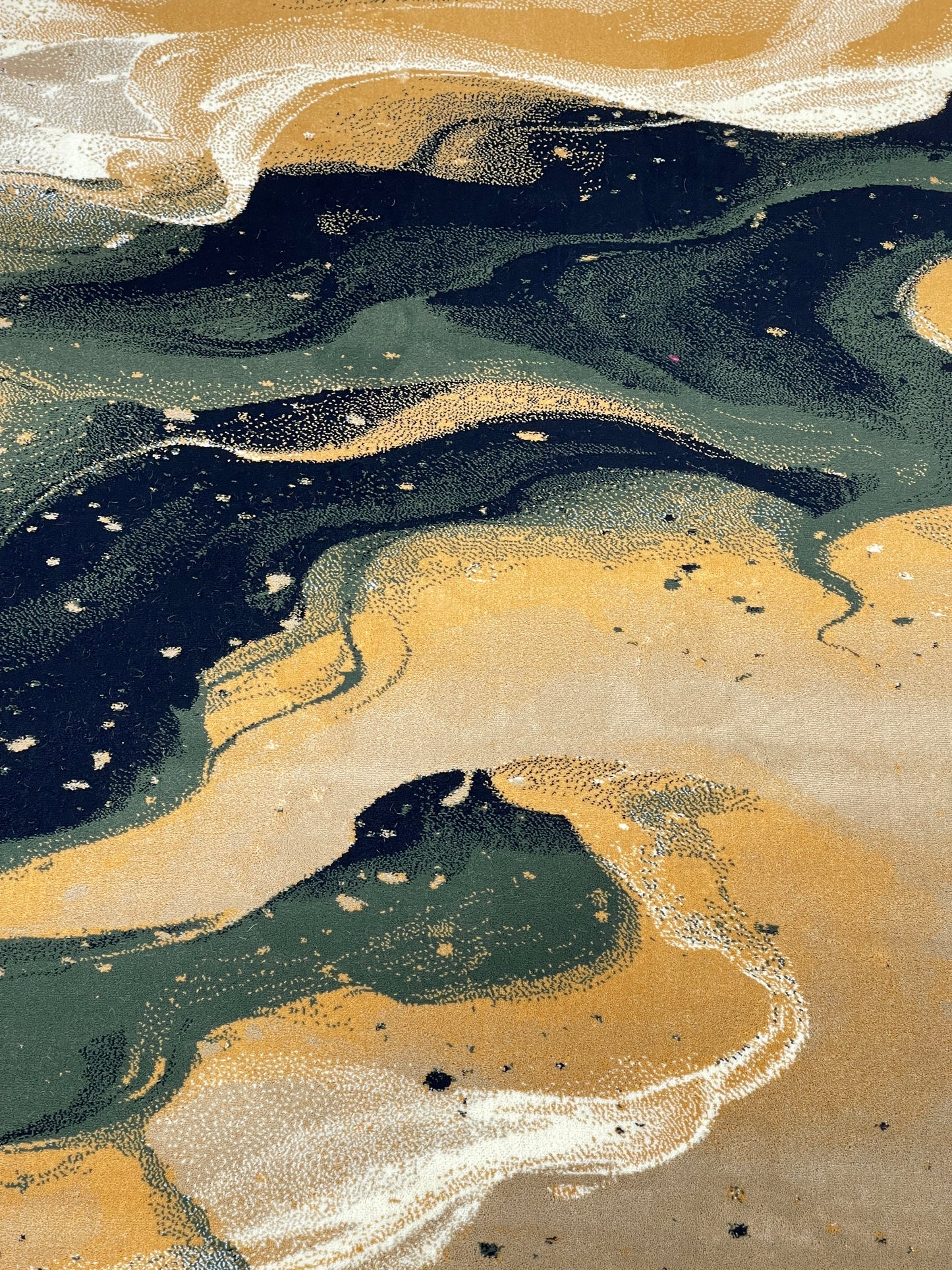 Modern polypropylene Rug,back woven(Article-1766-Beige) Size : 6.6 ft width x 9.6 ft length (200cm x 290cm)