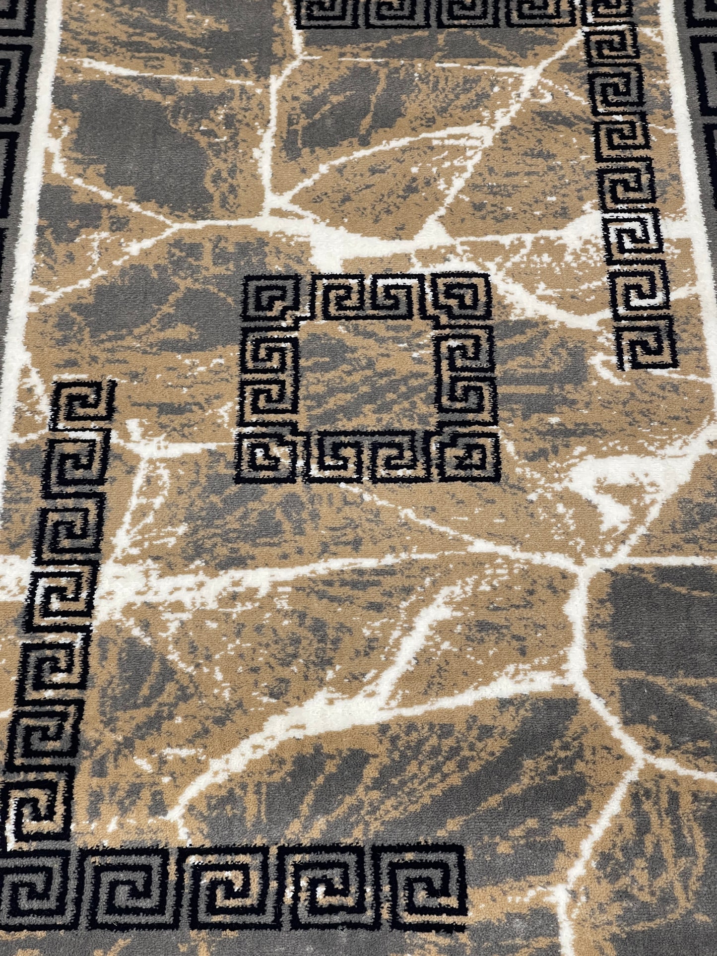 Modern Polypropylene Rug,Woven Back (Article-72-Grey) Size : 3 ft width x 5 ft length (100cm x 150 cm)