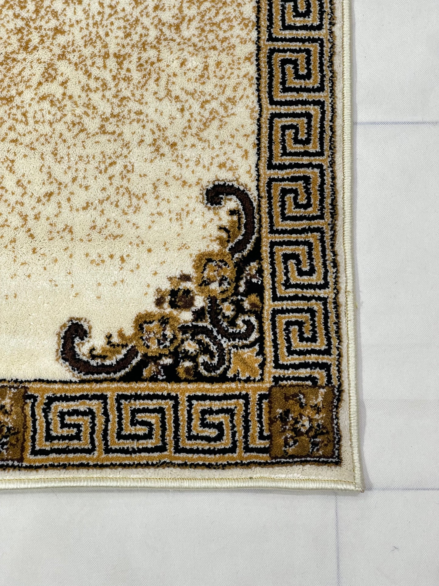 Off white Versace Polypropylene Woven Rug.  Size : 2.6 ft width x 6.6 ft length  (80 cm x 200cm)