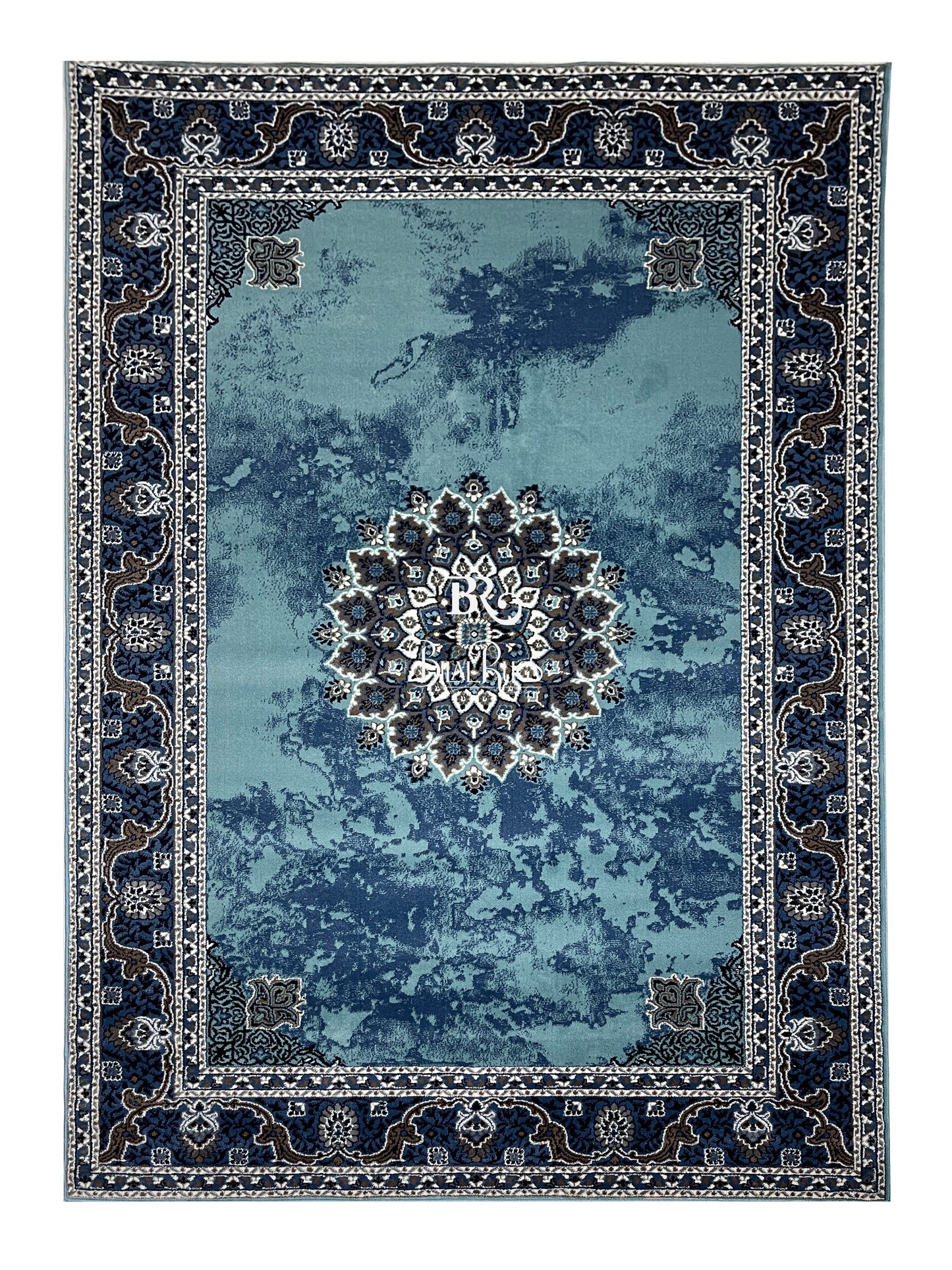Persian polypropylene Rug,back woven(Article-39-Feroze)
Size : 6.6 ft width x 9.6 ft length (200cm x 290cm)