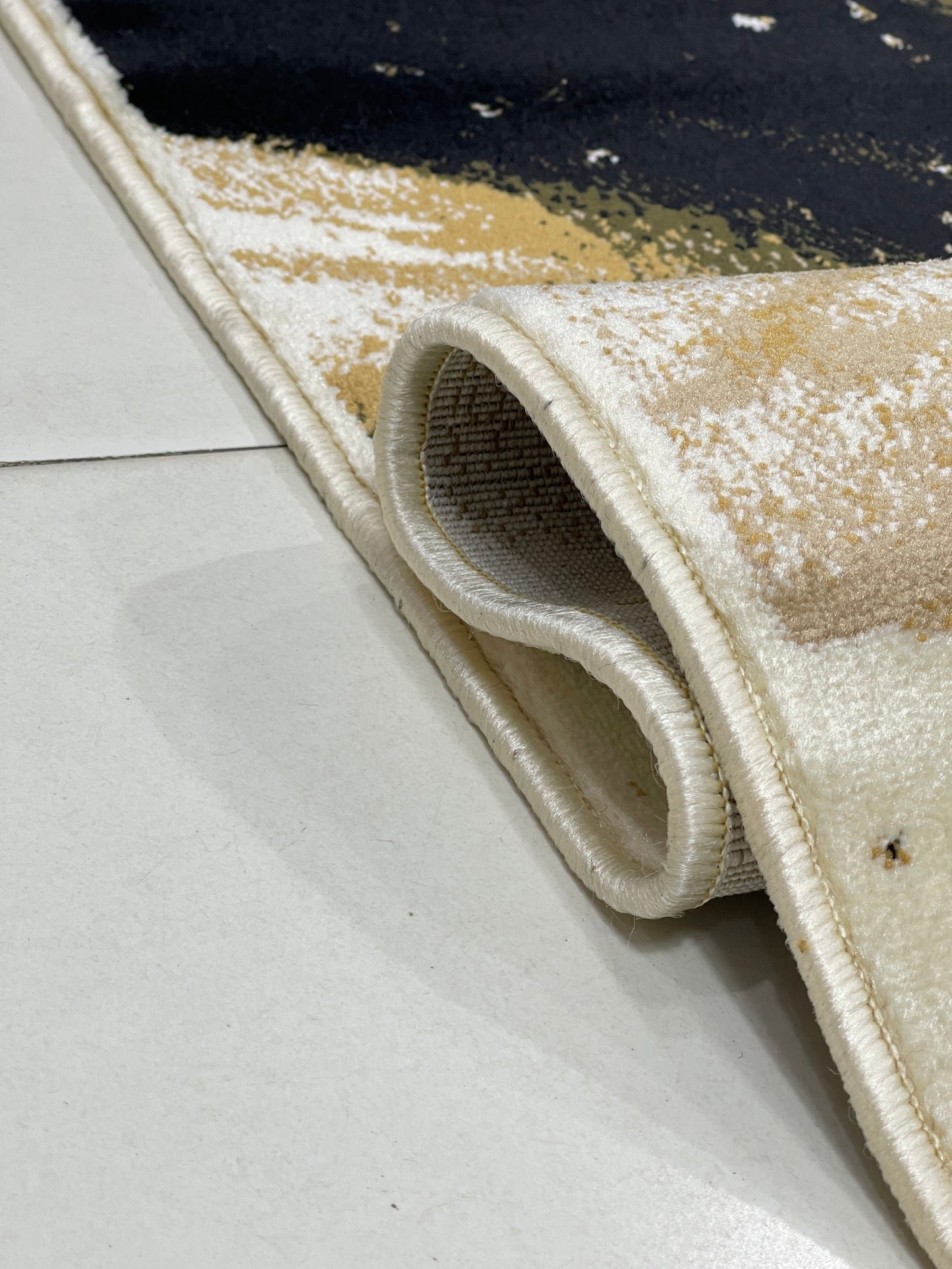 Modern Polypropylene Rug,back woven(Article-655-Off white)