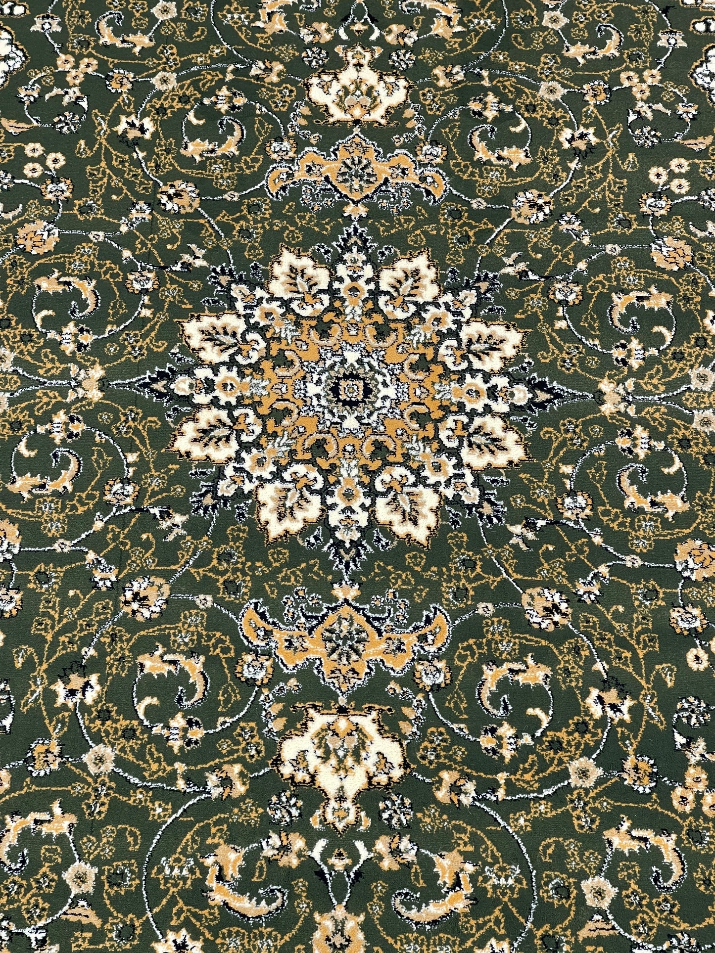 Persian polypropylene Rug,back woven(Article-19-Green)
Size : 6.6 ft width x 9.6 ft length (200cm x 290cm)