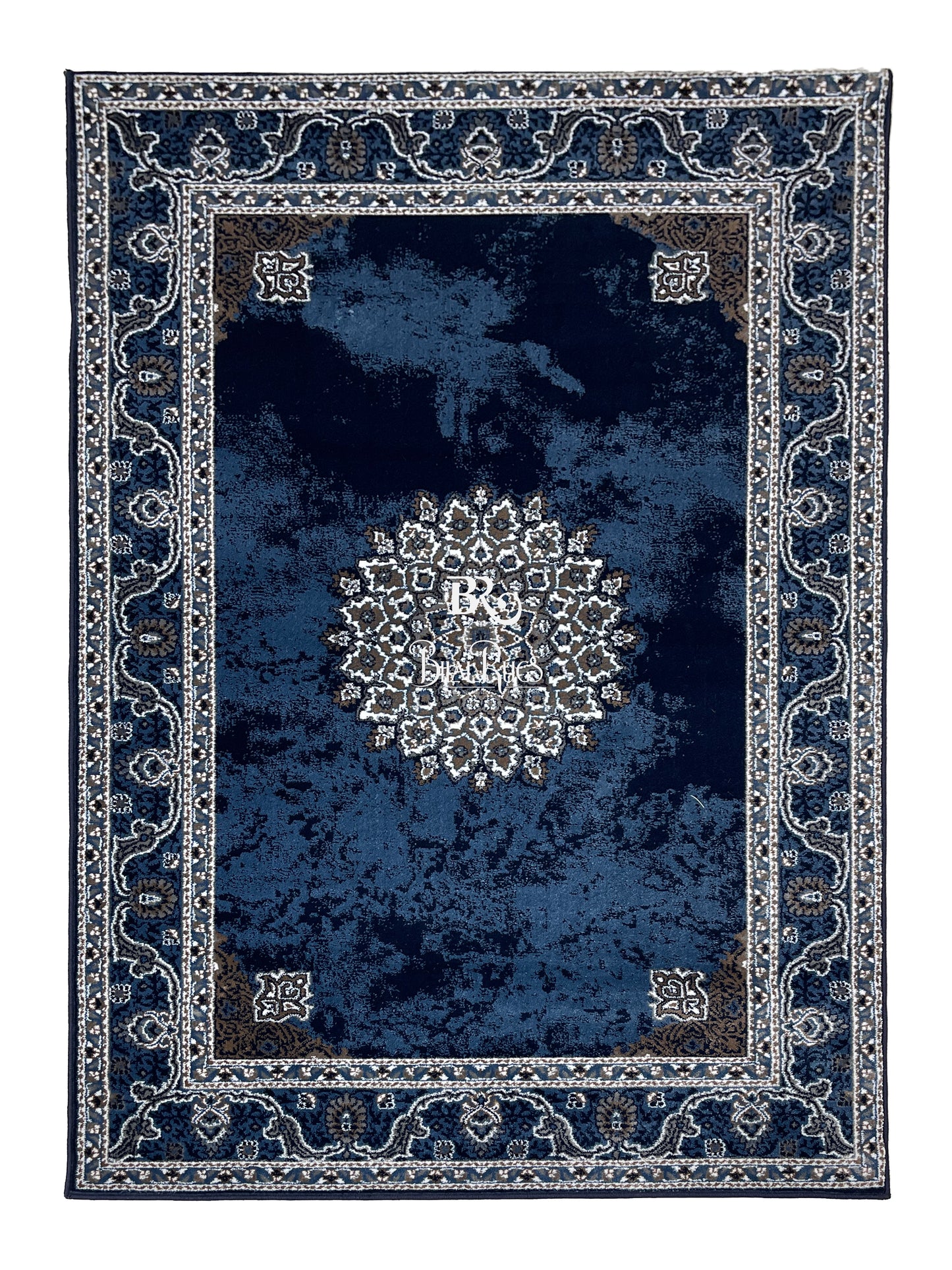 Persian Polypropylene Rug,back woven(Article-55-Blue)
Size : 5ft width  x 7.3ft length (150cm x 220cm)