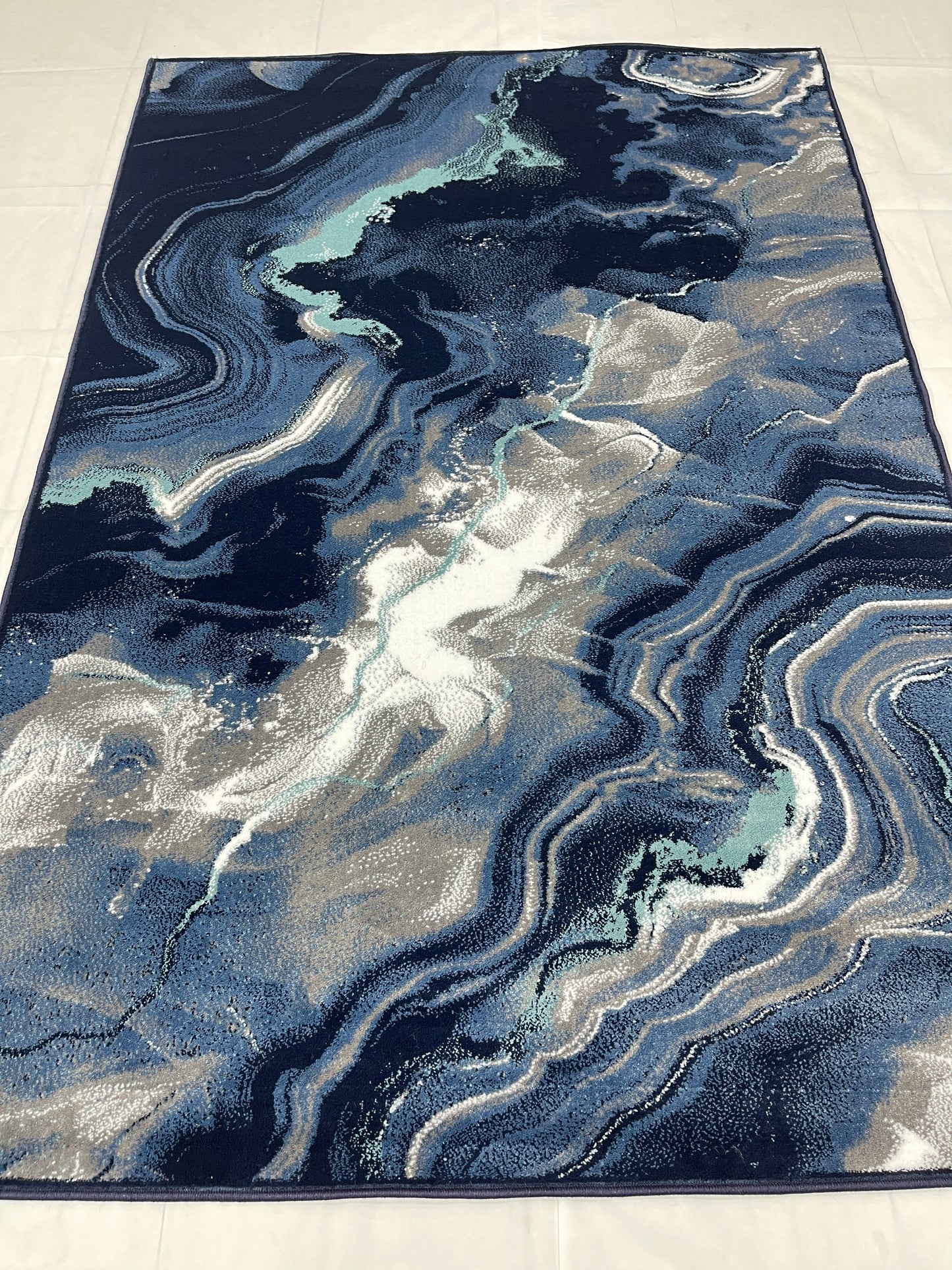 Modern polypropylene Rug,back woven(Article-302-Dark Blue)